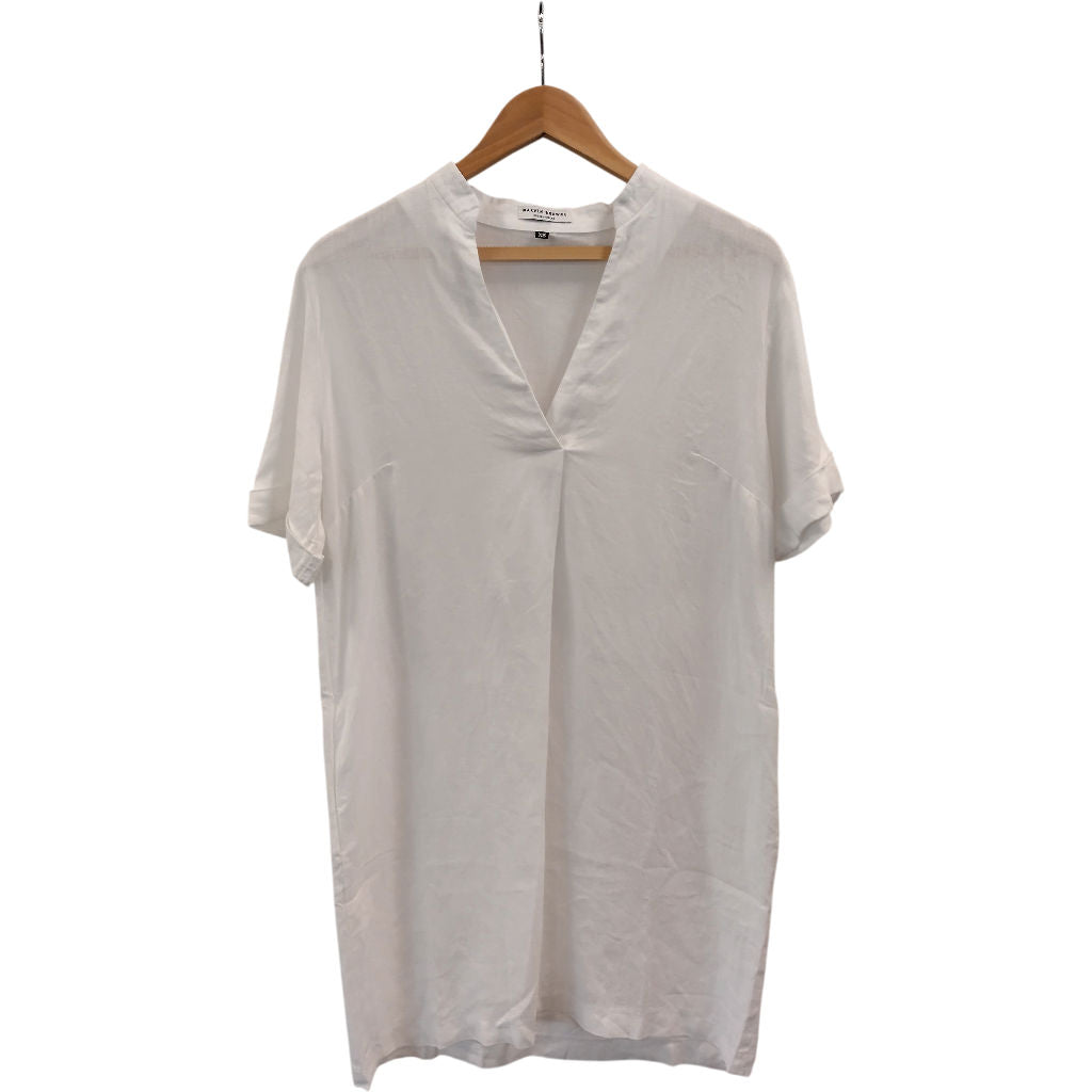 Marvin Browne White V-Neck Tunic Dress