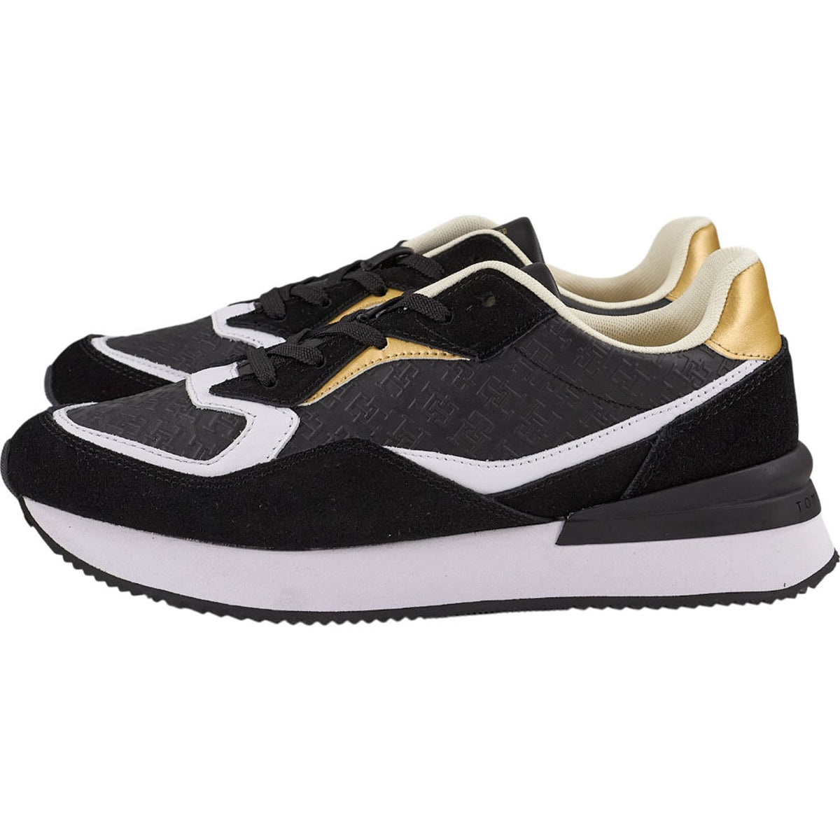 Tommy Hilfiger Black Lux Monogram Runner Trainers
