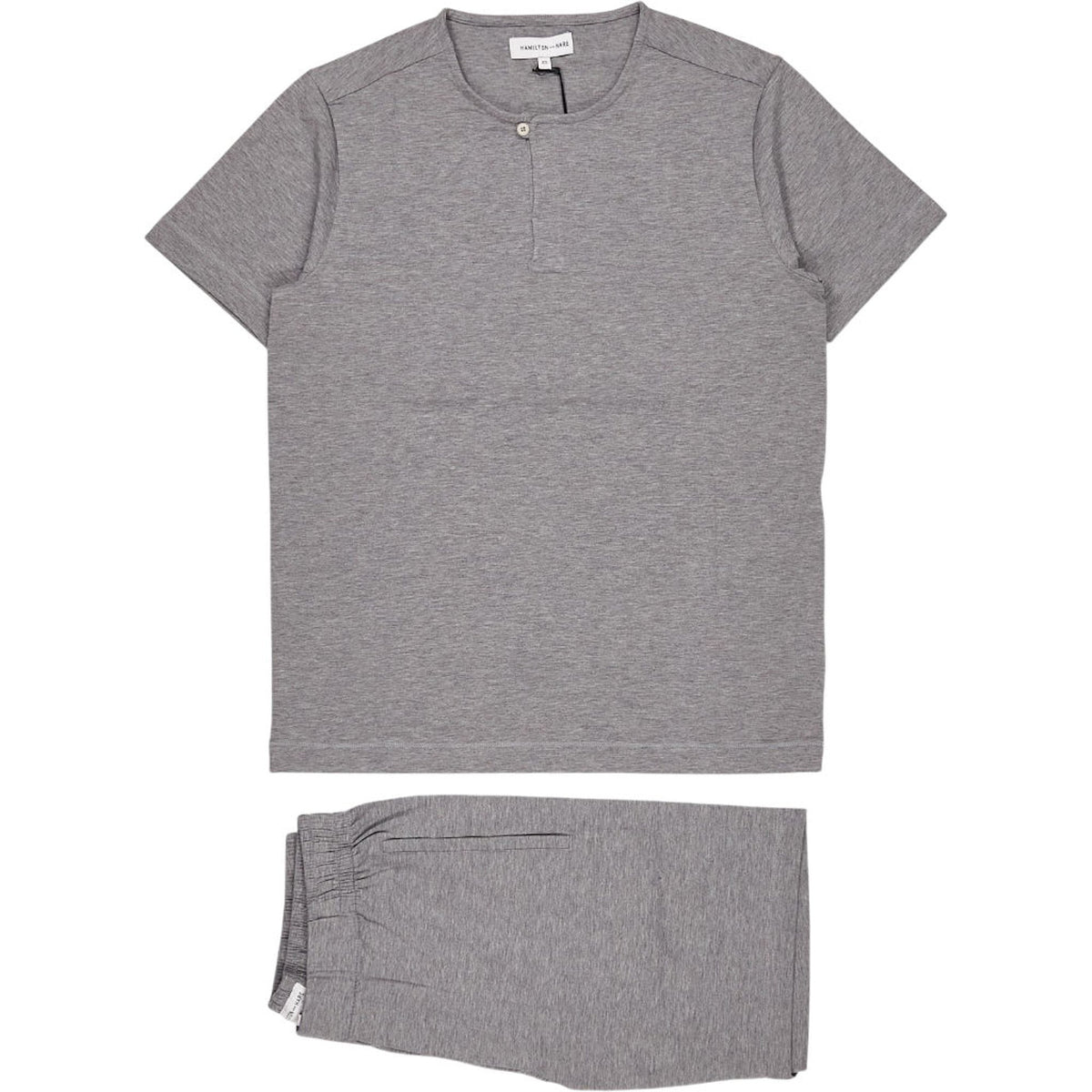 Hamilton & Hare Grey Short Sleeve Henley Set