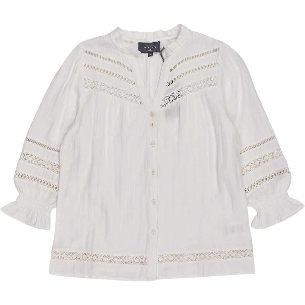 Wyse White Harper Blouse