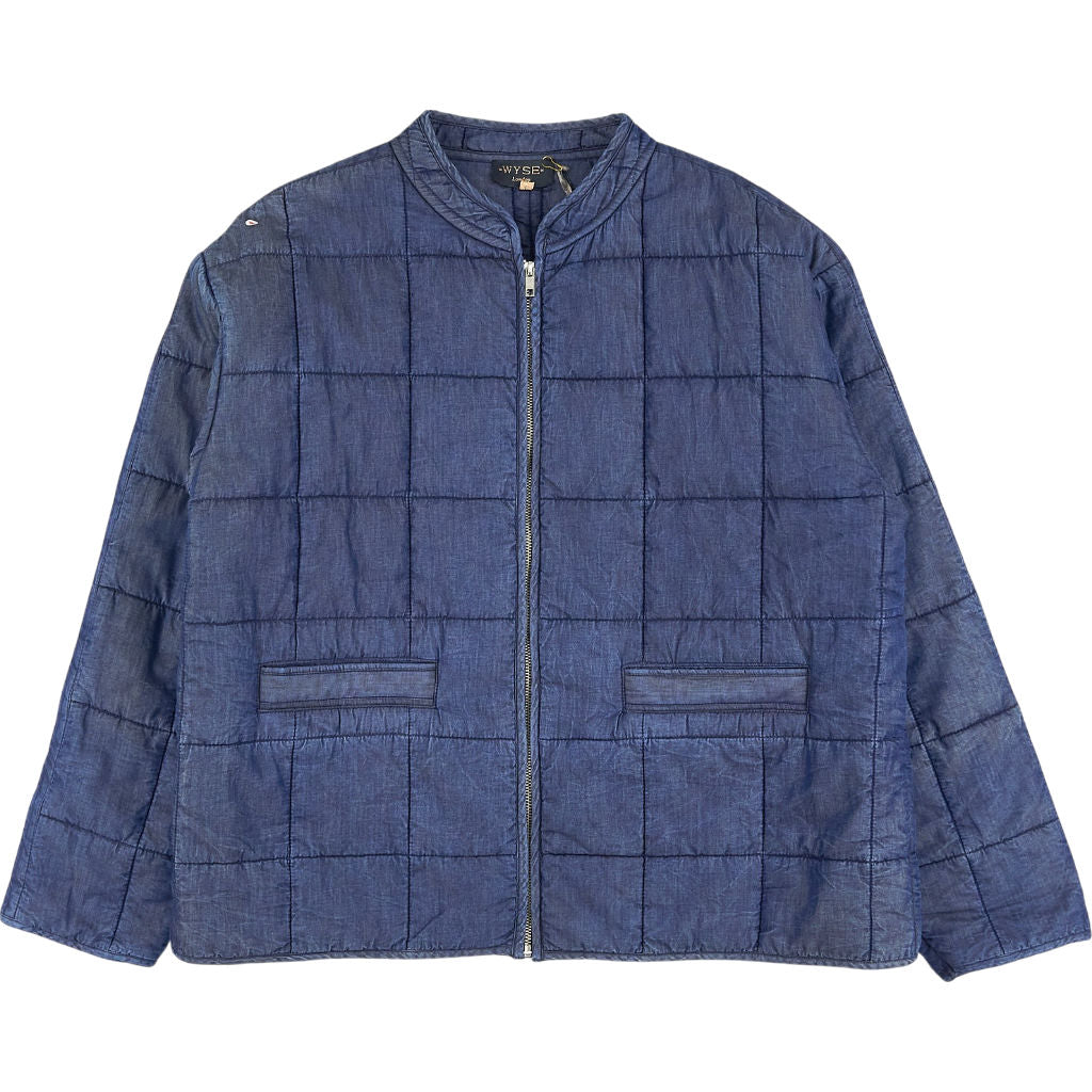 Wyse Blue Bobbie Quilted Denim Jacket