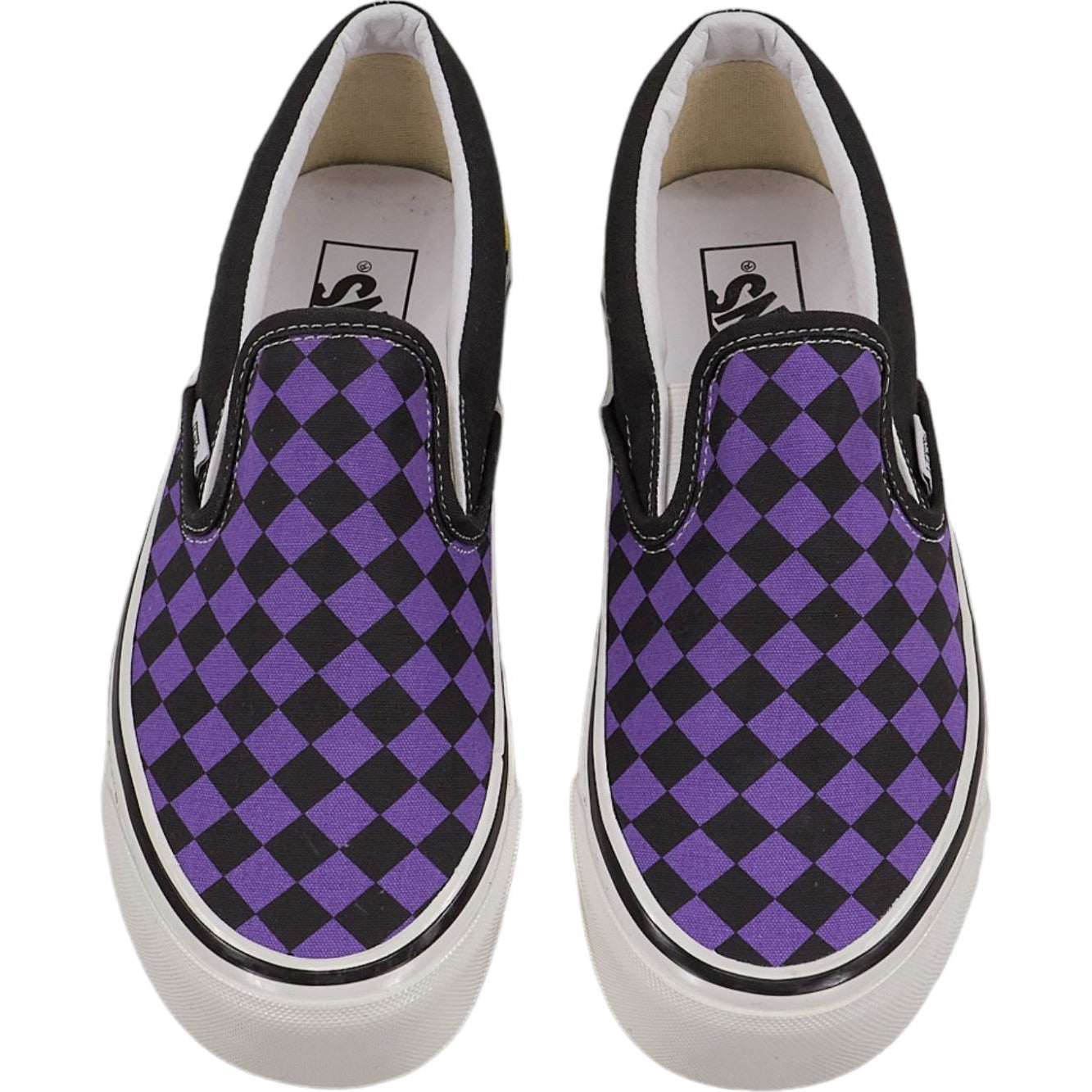 Checkerboard Shoes Purple Checkerboard Slip On Vans Sneakers Vans
