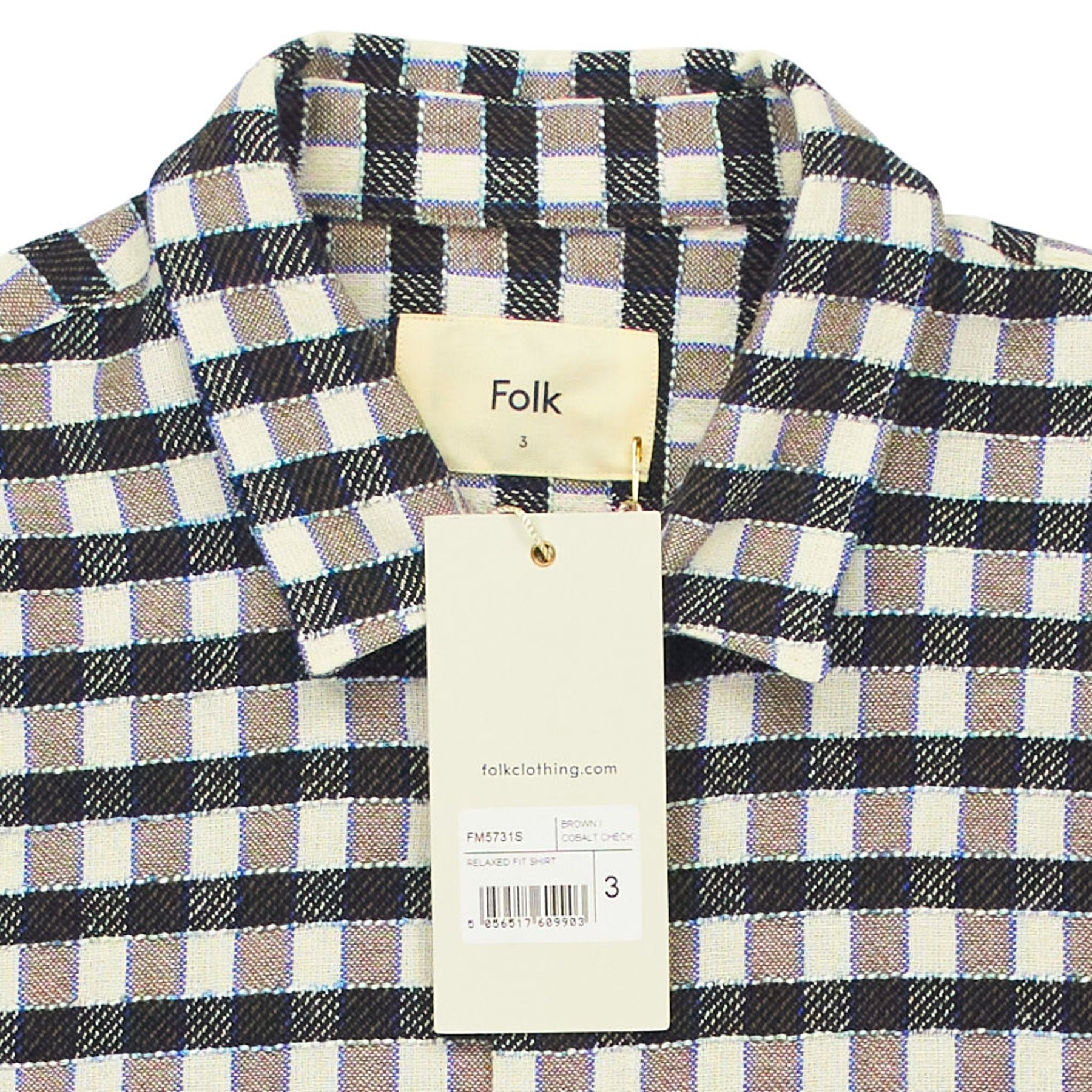 Folk Brown Check Relaxed Fit Shirt