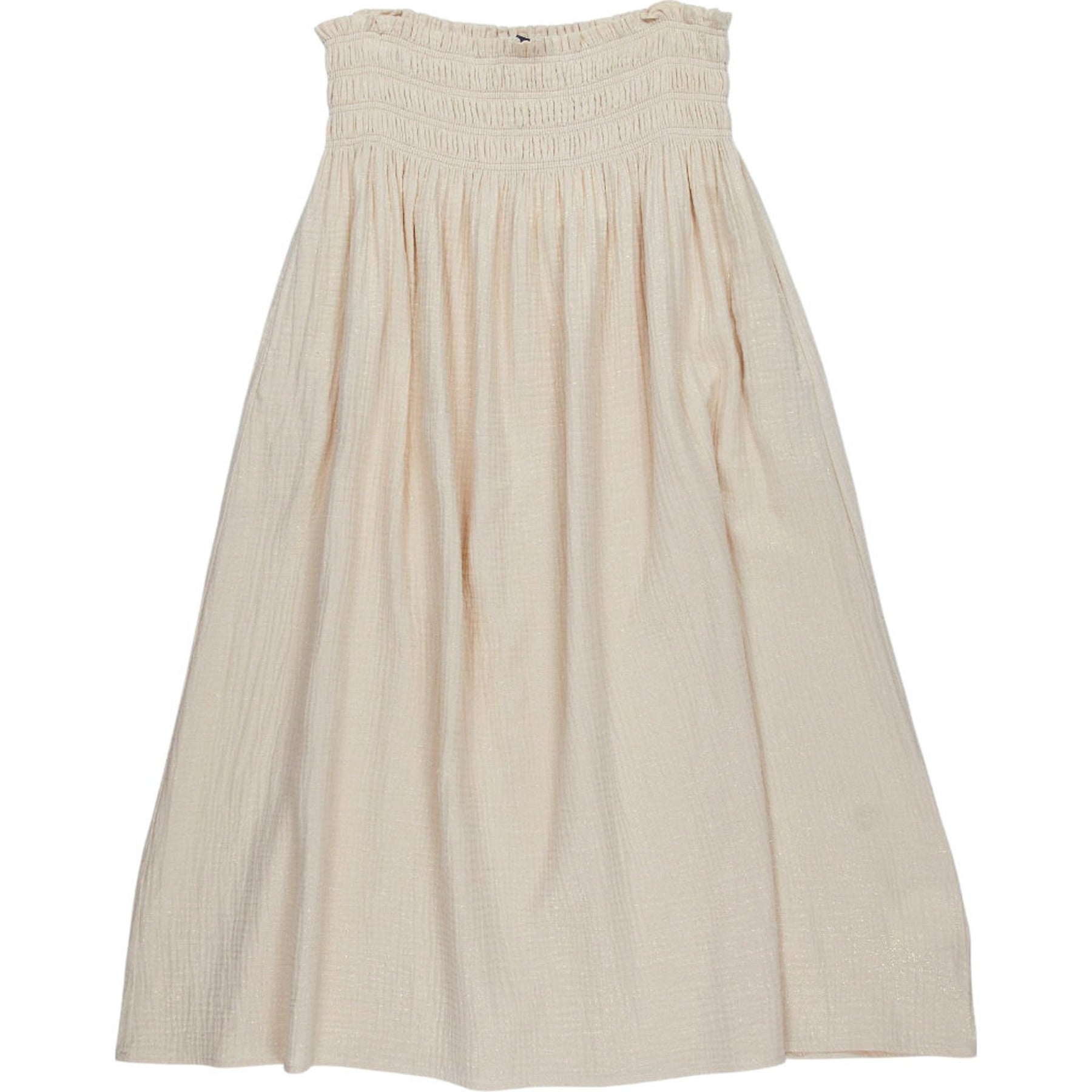 WYSE Gold Smocked Waist Skirt