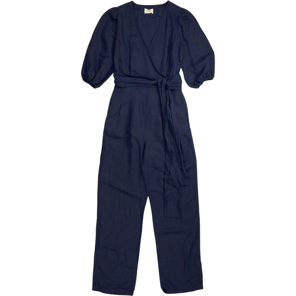 Hush Navy Puff Sleeve Jumpsuit