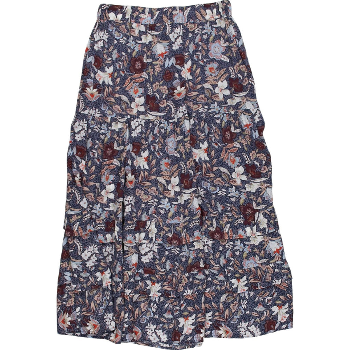 Baukjen Blue Floral Midi Skirt