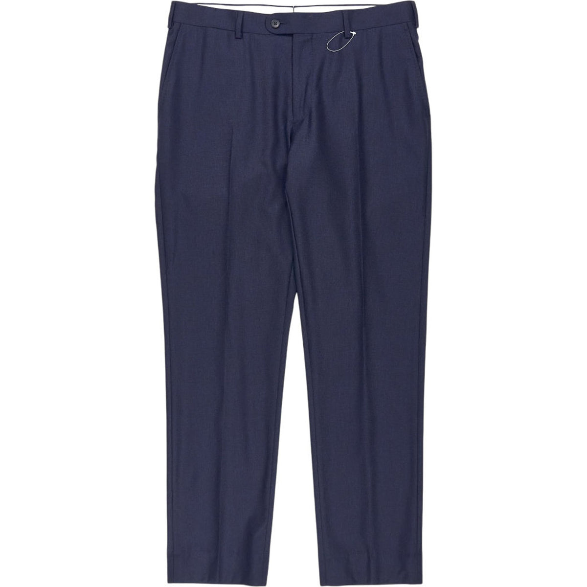 Moss Navy Tailored Fit Trousers