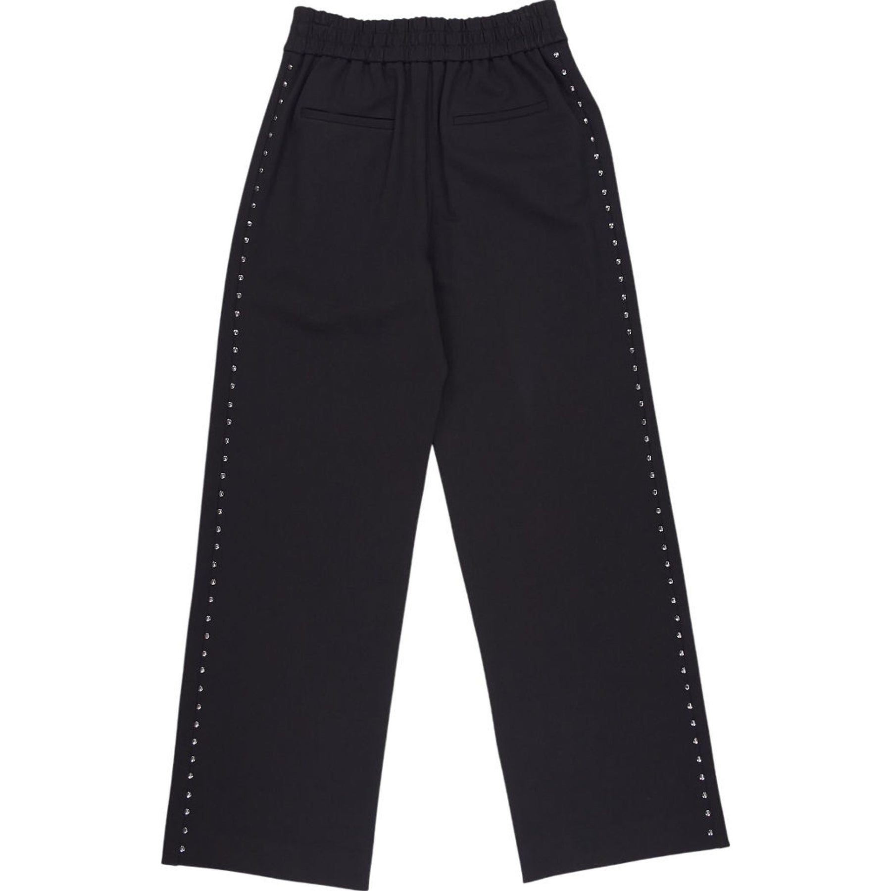 WYSE Black Studded Wide-Leg Trousers 1