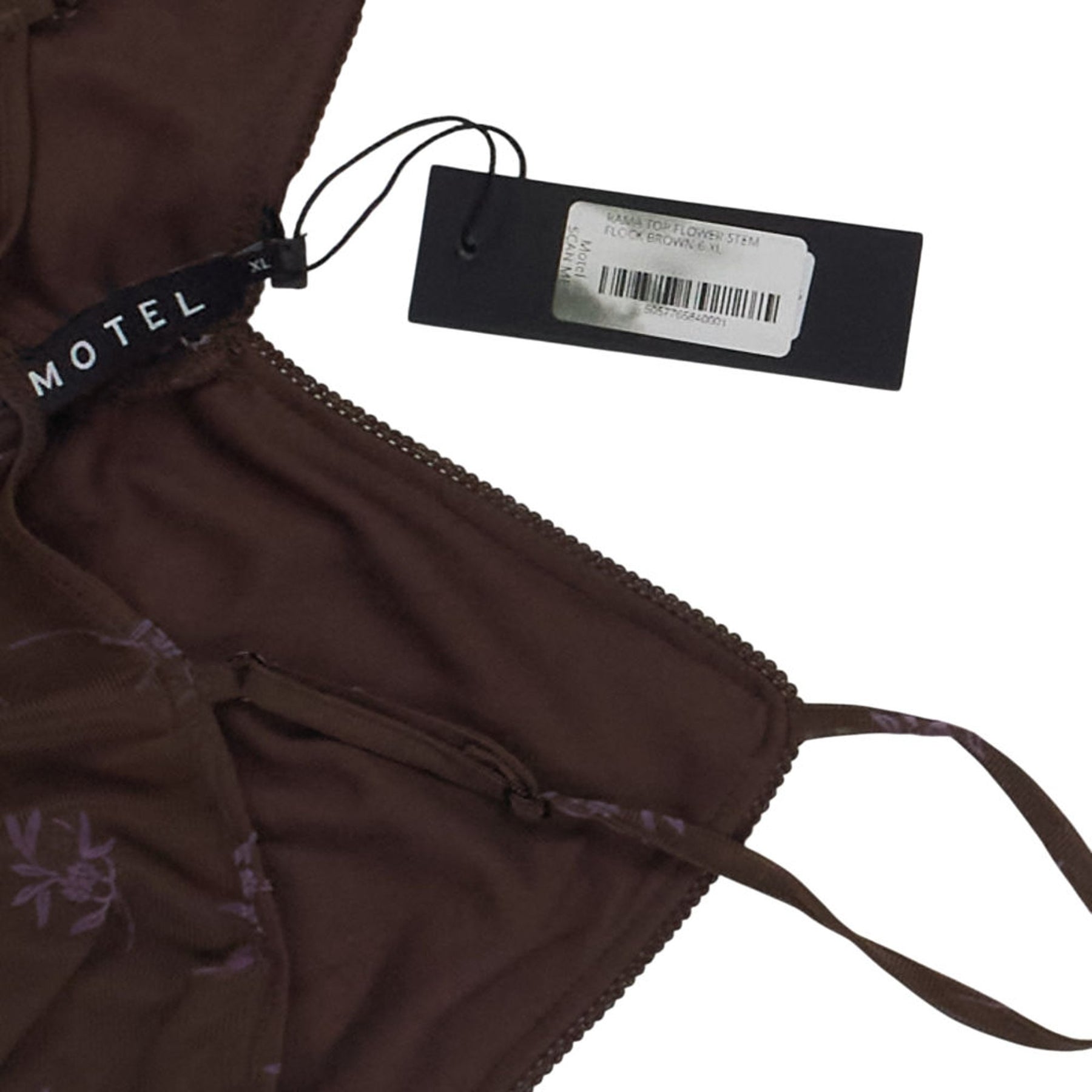 Motel Brown Embroidered Cami Top
