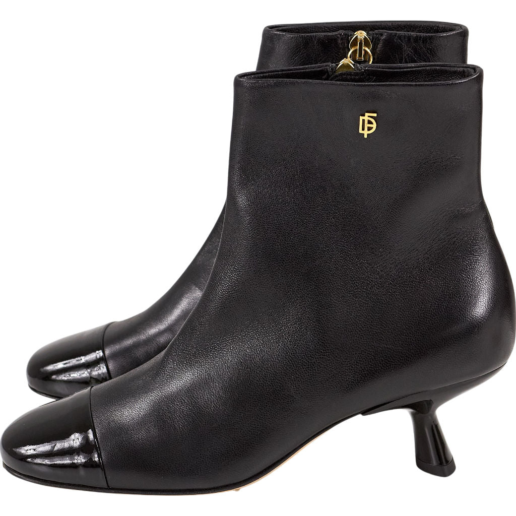 Dear Frances Black Leather Bede Boots EU 37