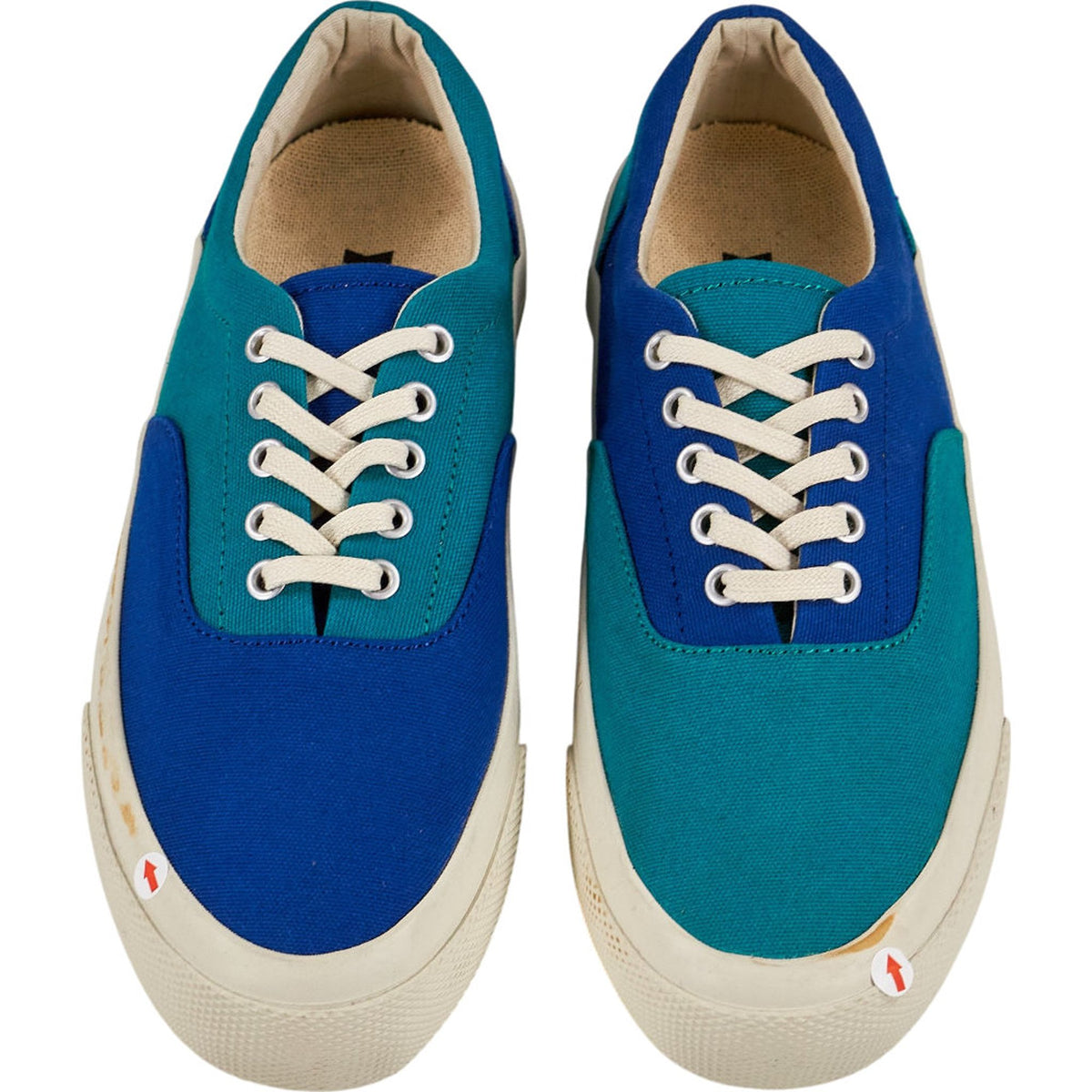 YMC Multi Blue Canvas Trainers
