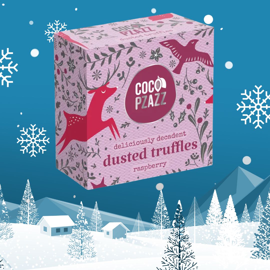 Christmas Raspberry Dusted Truffles