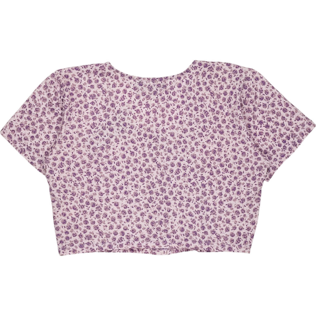 Motel Lilac Ditsy Print Crop Top