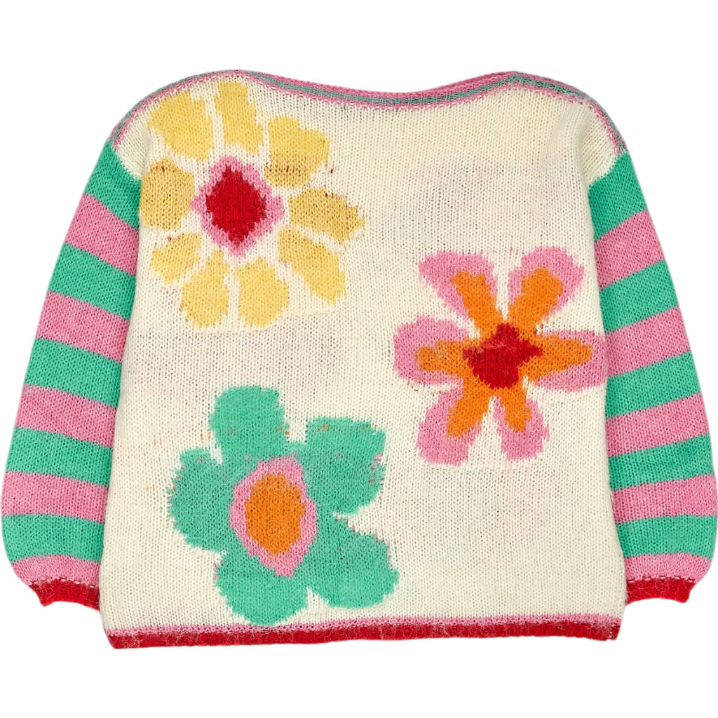 NRBY Floral Stripe Wool Blend Jumper