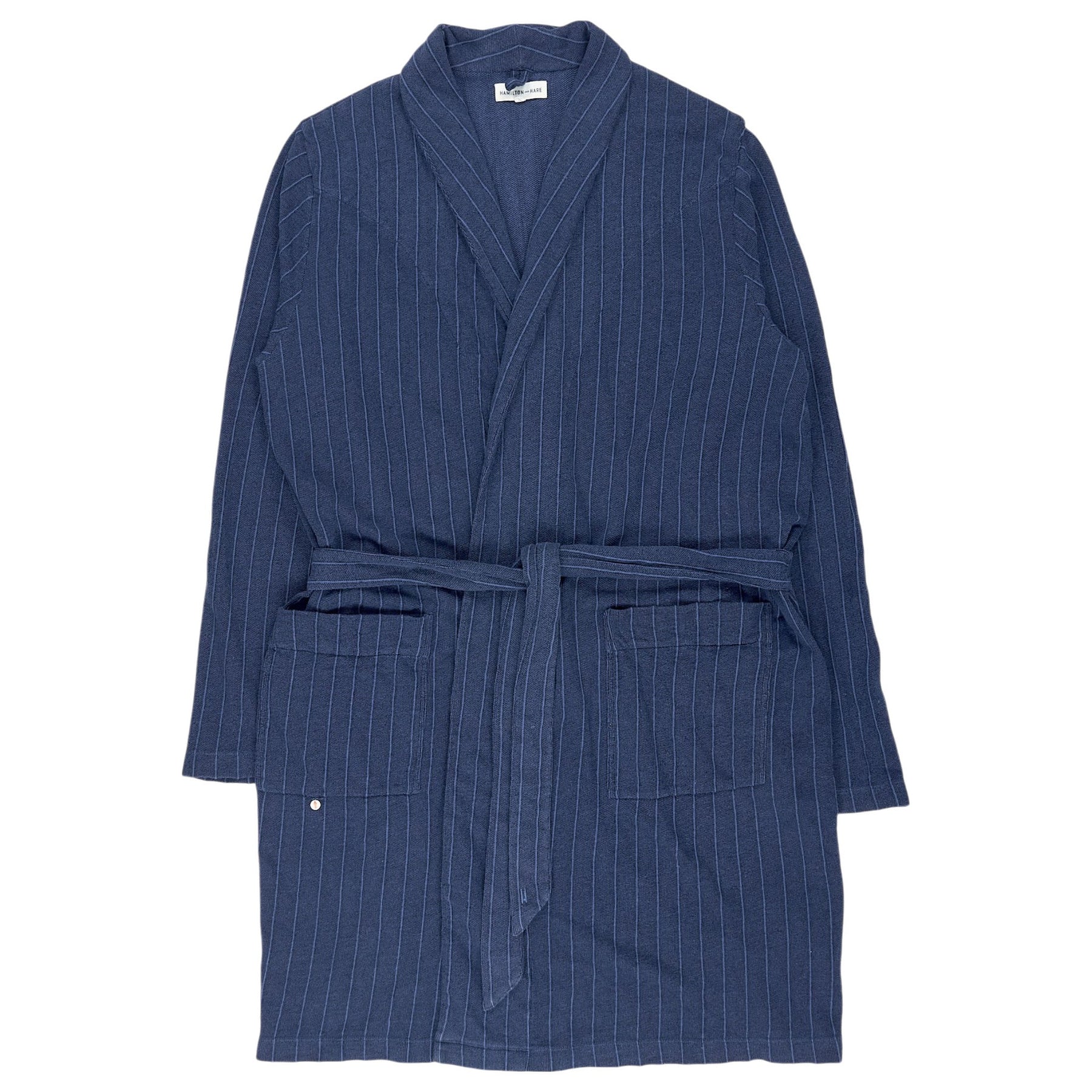Hamilton and Hare Navy Striped Robe