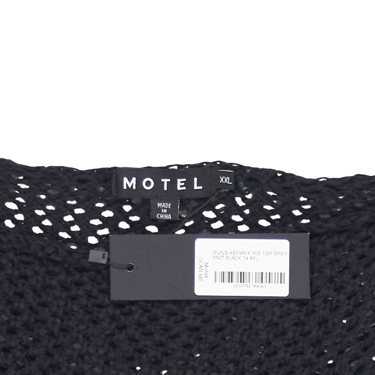 Motel Black Nung Asymmetric Knit Top
