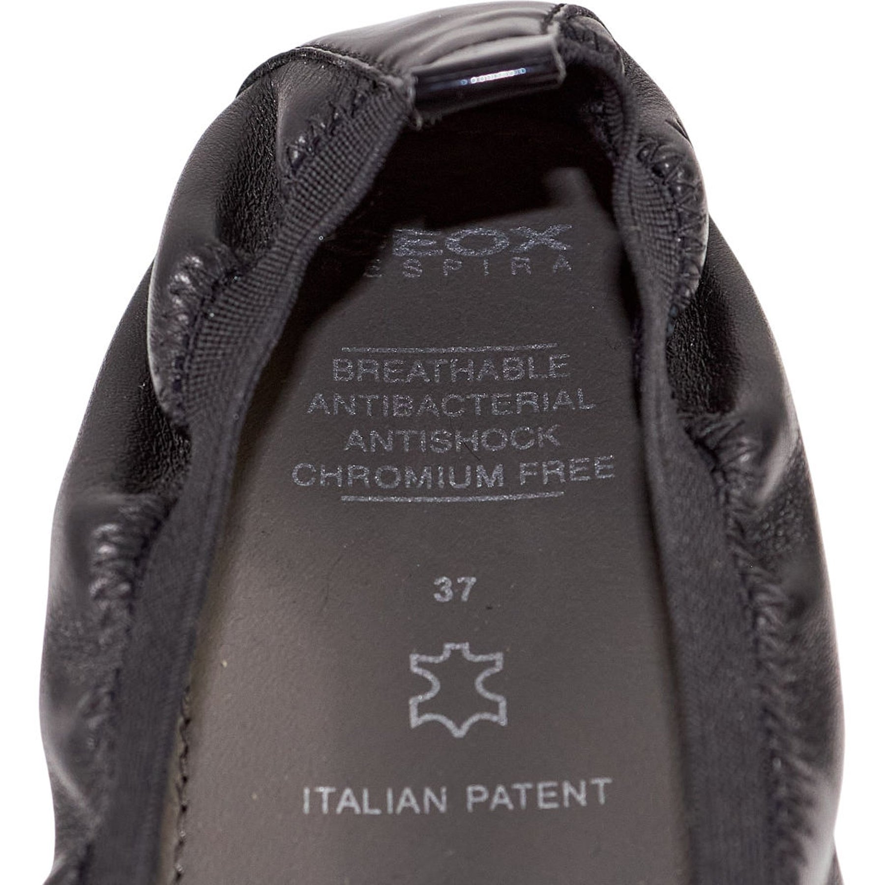 Geox Black Leather Ballet Flats