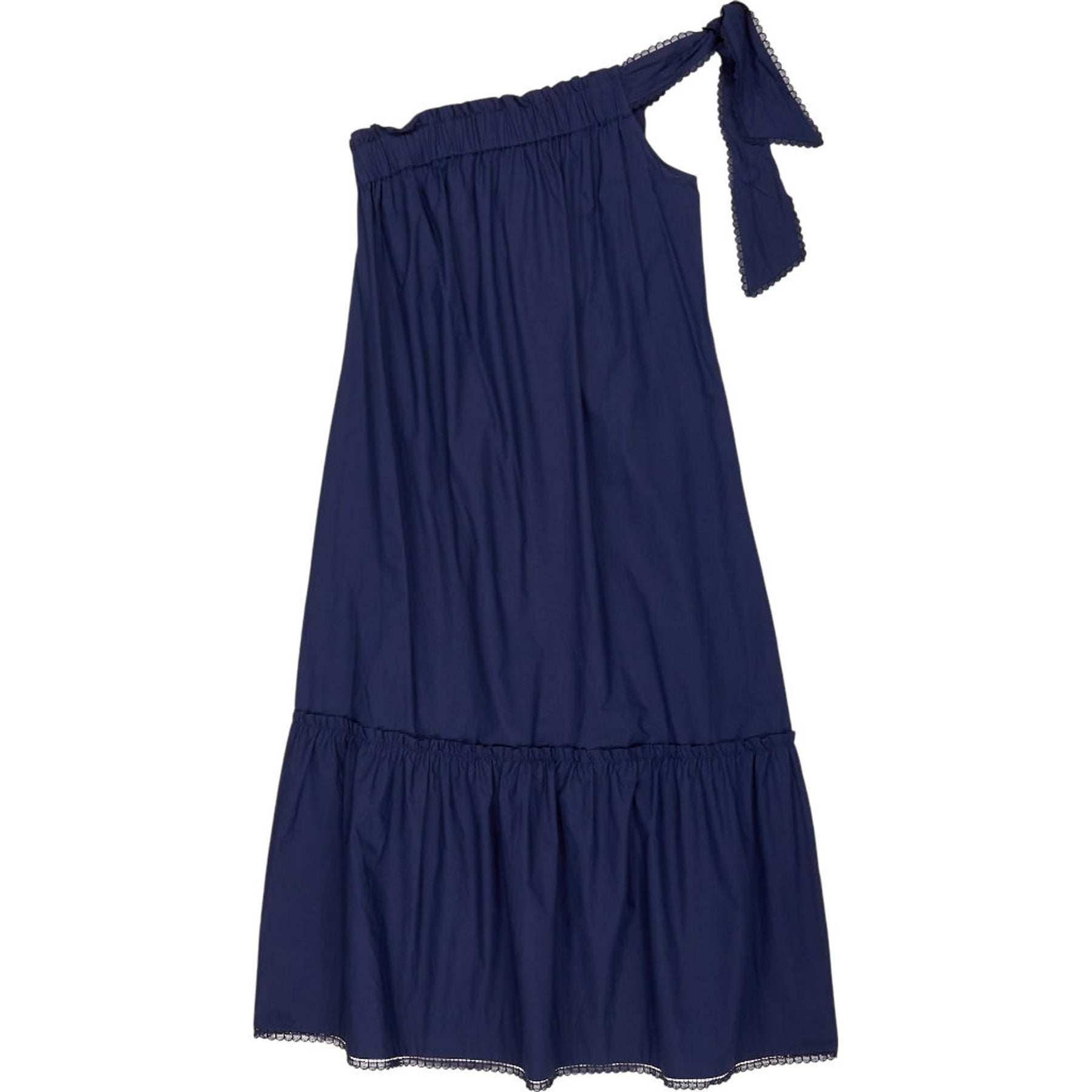 Wyse Blue Thea Dress One-Shoulder 1