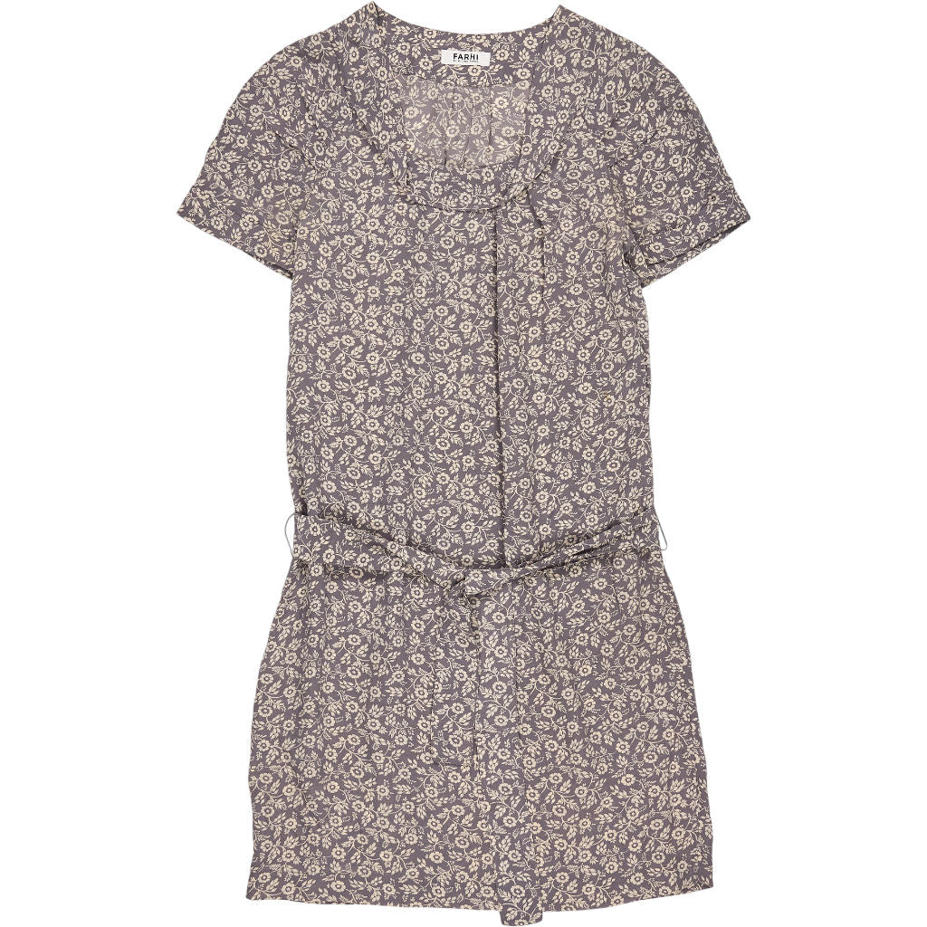 Farhi Lilac Purple Floral Print Silk Dress