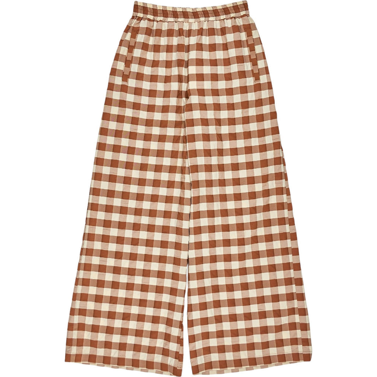 Aligne Multi Checkered Wide-Leg Trousers