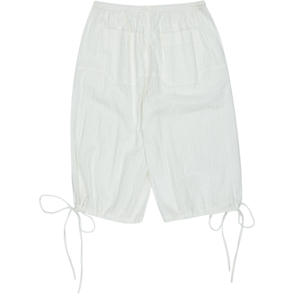 Hush Ecru Seer Sucker Cropped Trousers