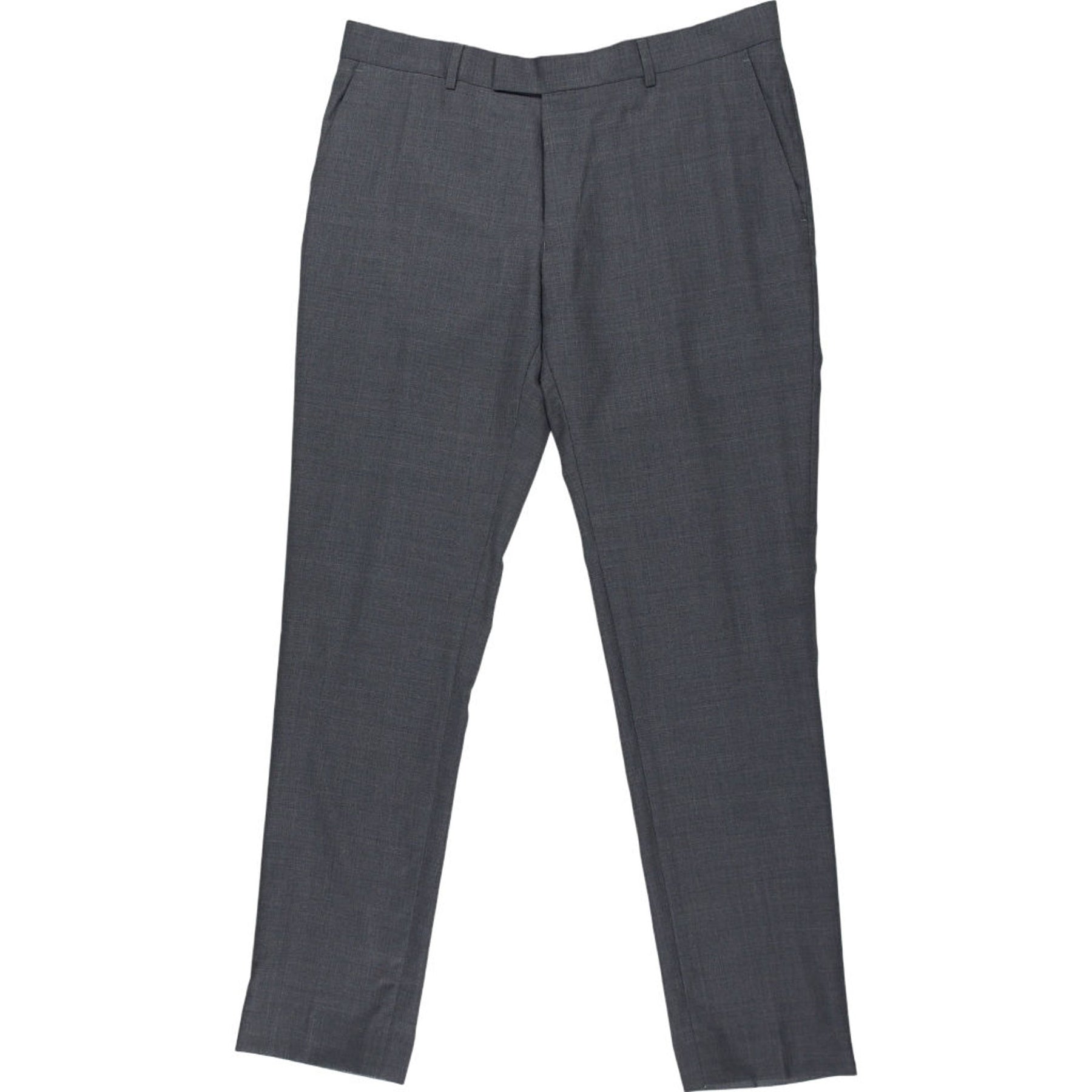 Moss Bros Grey Slim Fit Trousers 34R