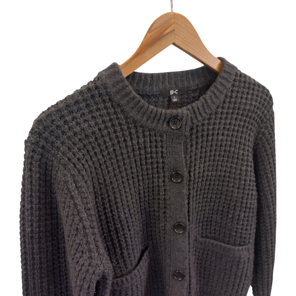 UNIQLO Grey Waffle Knit Cardigan