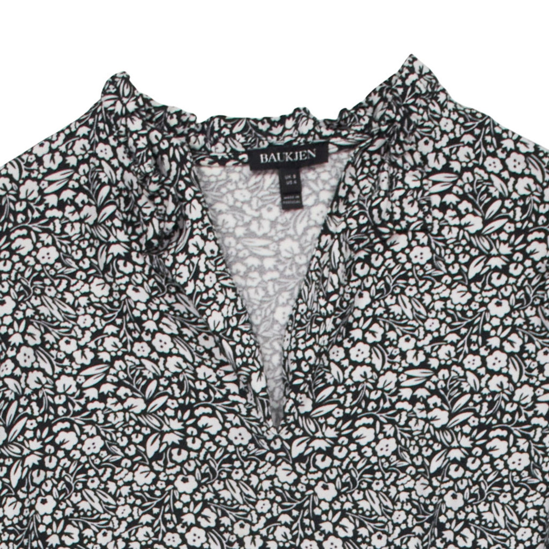 Baukjen Floral Midi Dress Black White