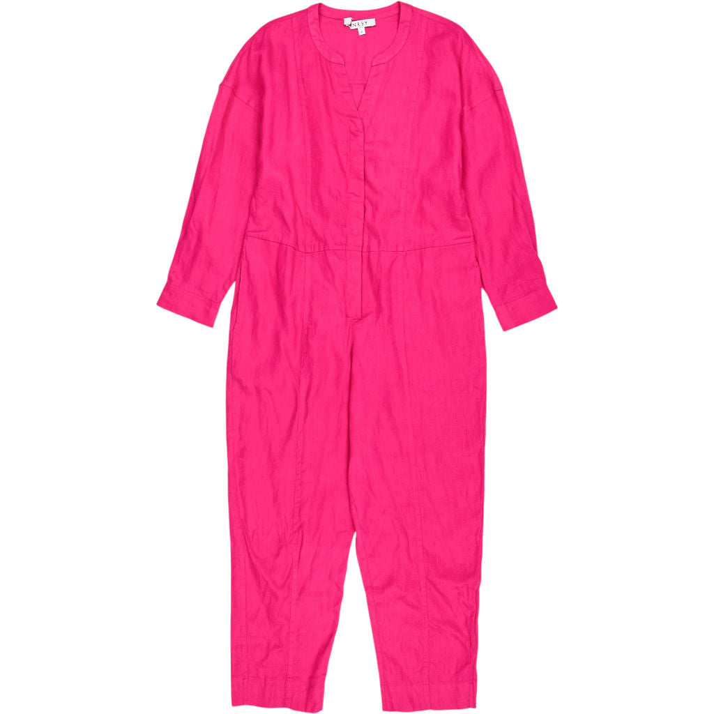 NRBY Pink Linen Jumpsuit