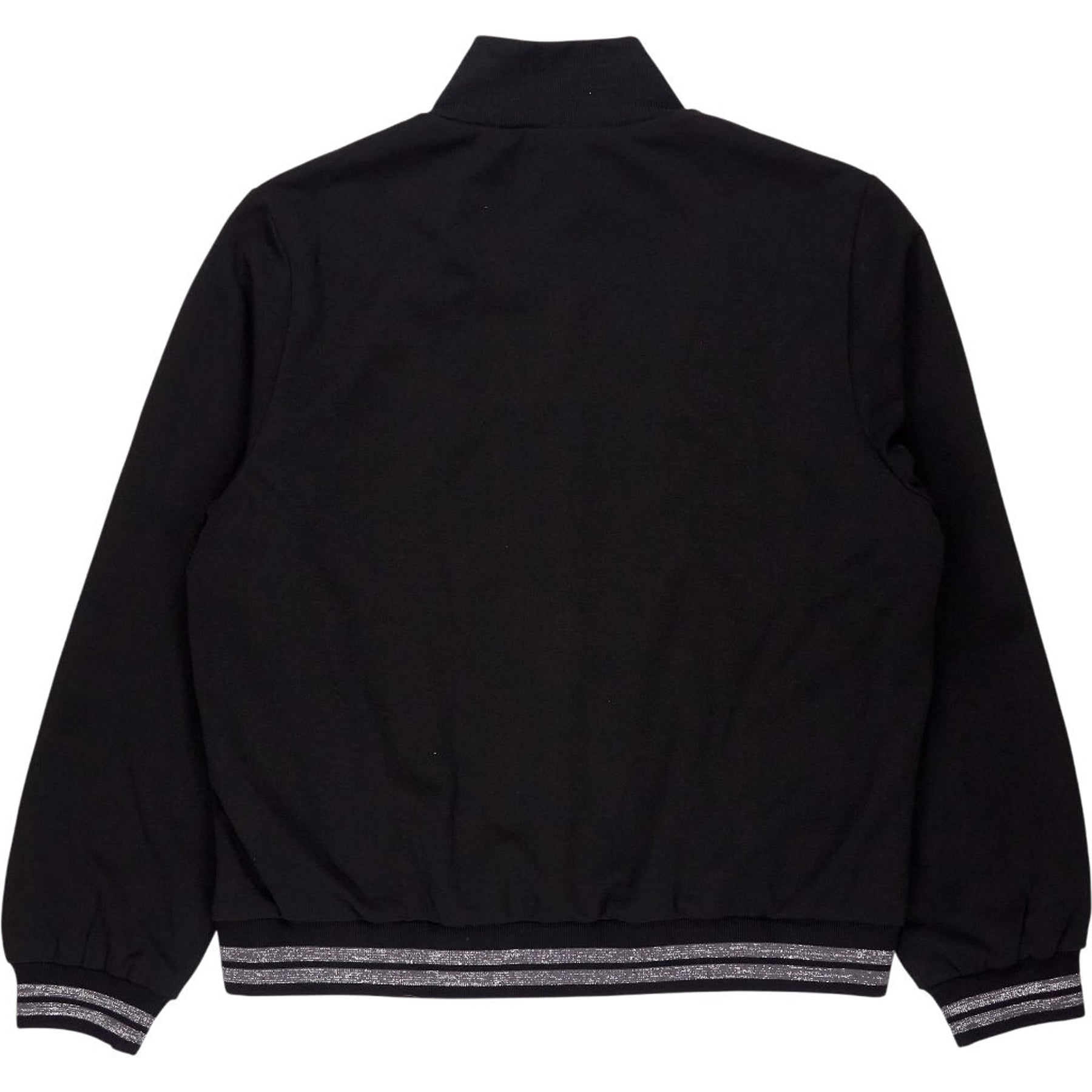Hush Black Silver Sporty Jersey Jacket
