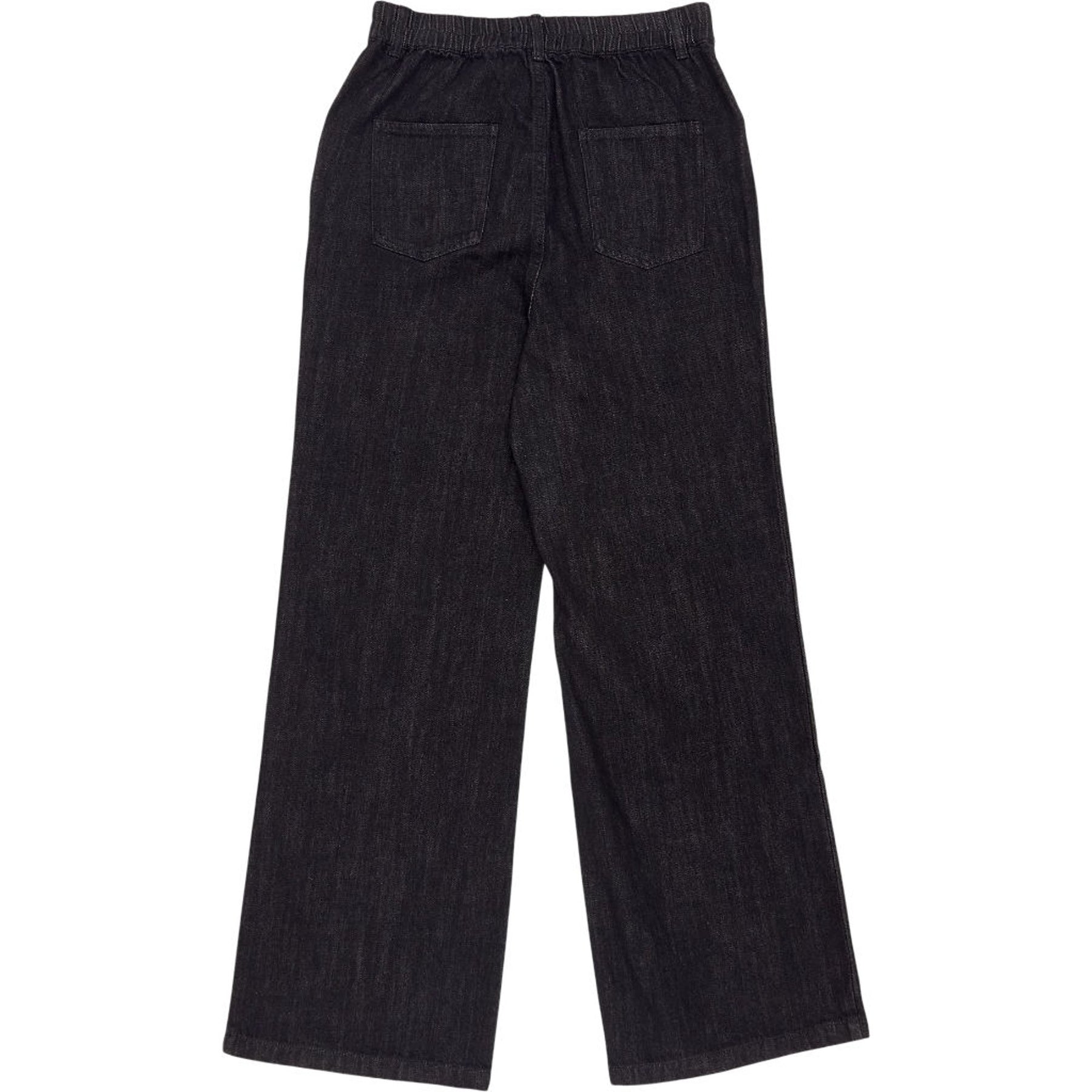 Wyse Black Luna Relaxed Wide Leg Jeans