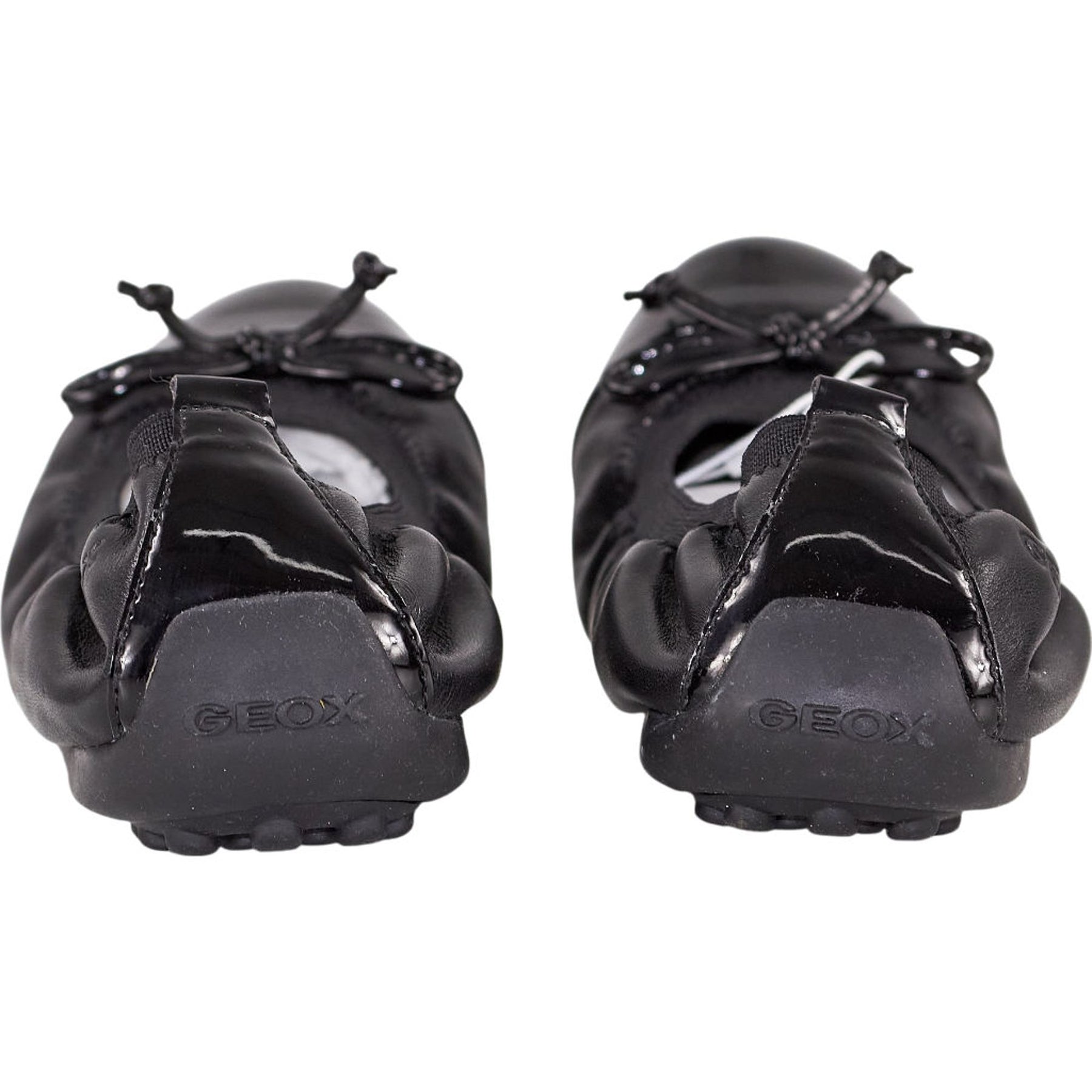 Geox Black Leather Ballet Flats