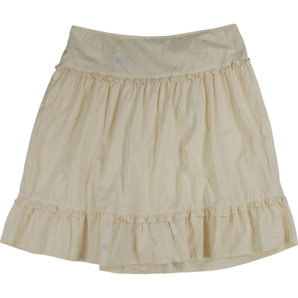 Motel Cream Kasya Ruffle Midi Skirt