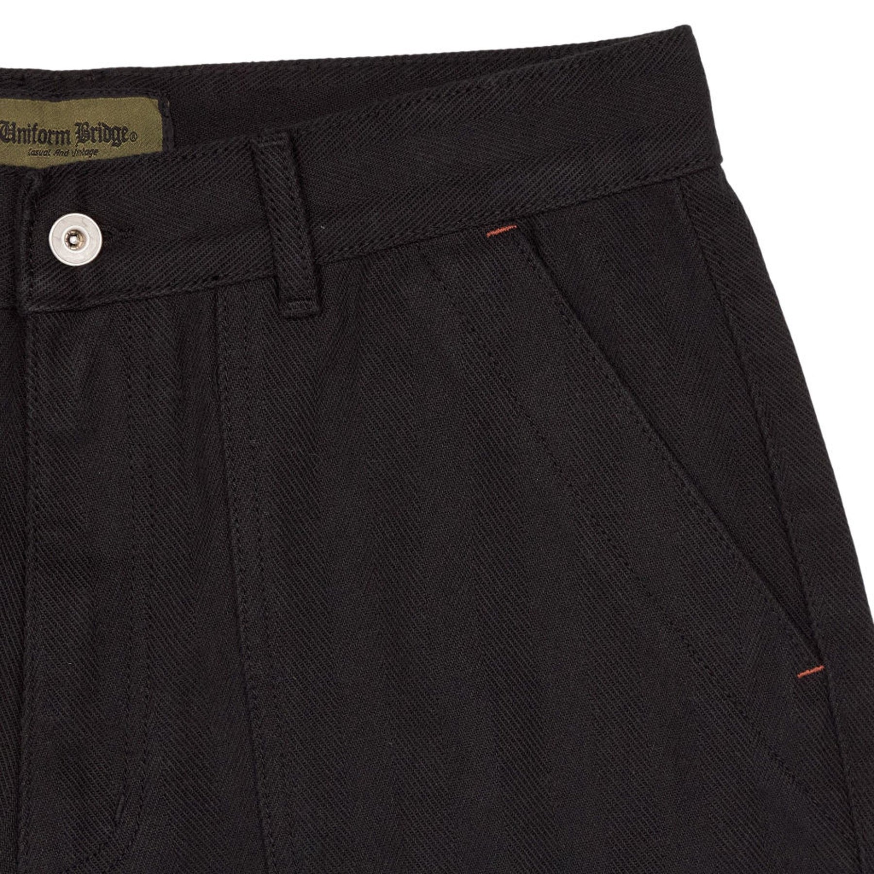 Uniform Bridge Black HBT Deck Pants