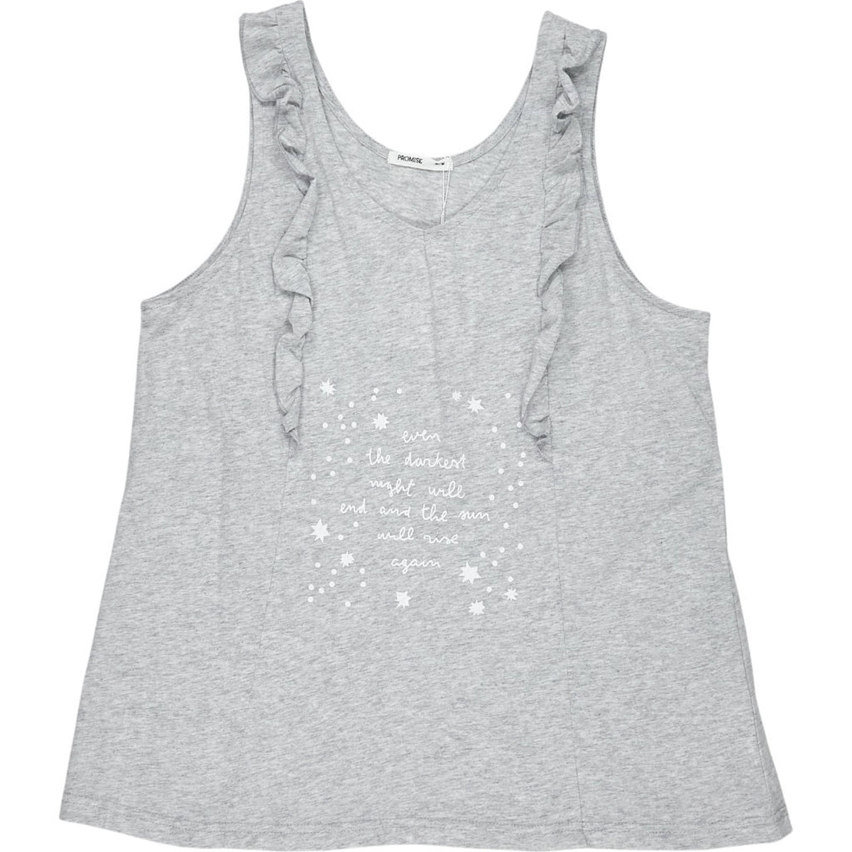 Promise Grey Ruffle Sleep Top