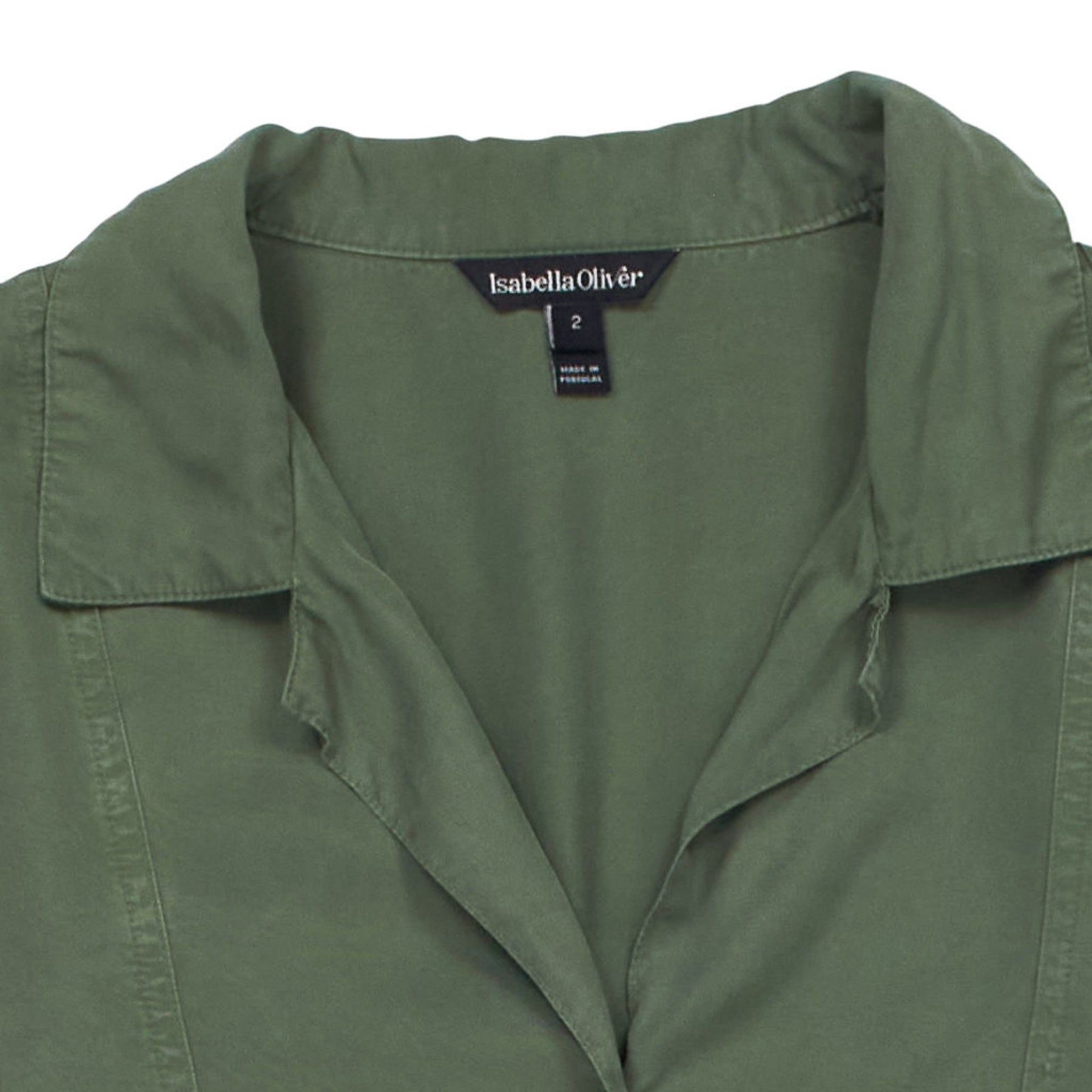 Isabella Oliver Green Button-Up Dress