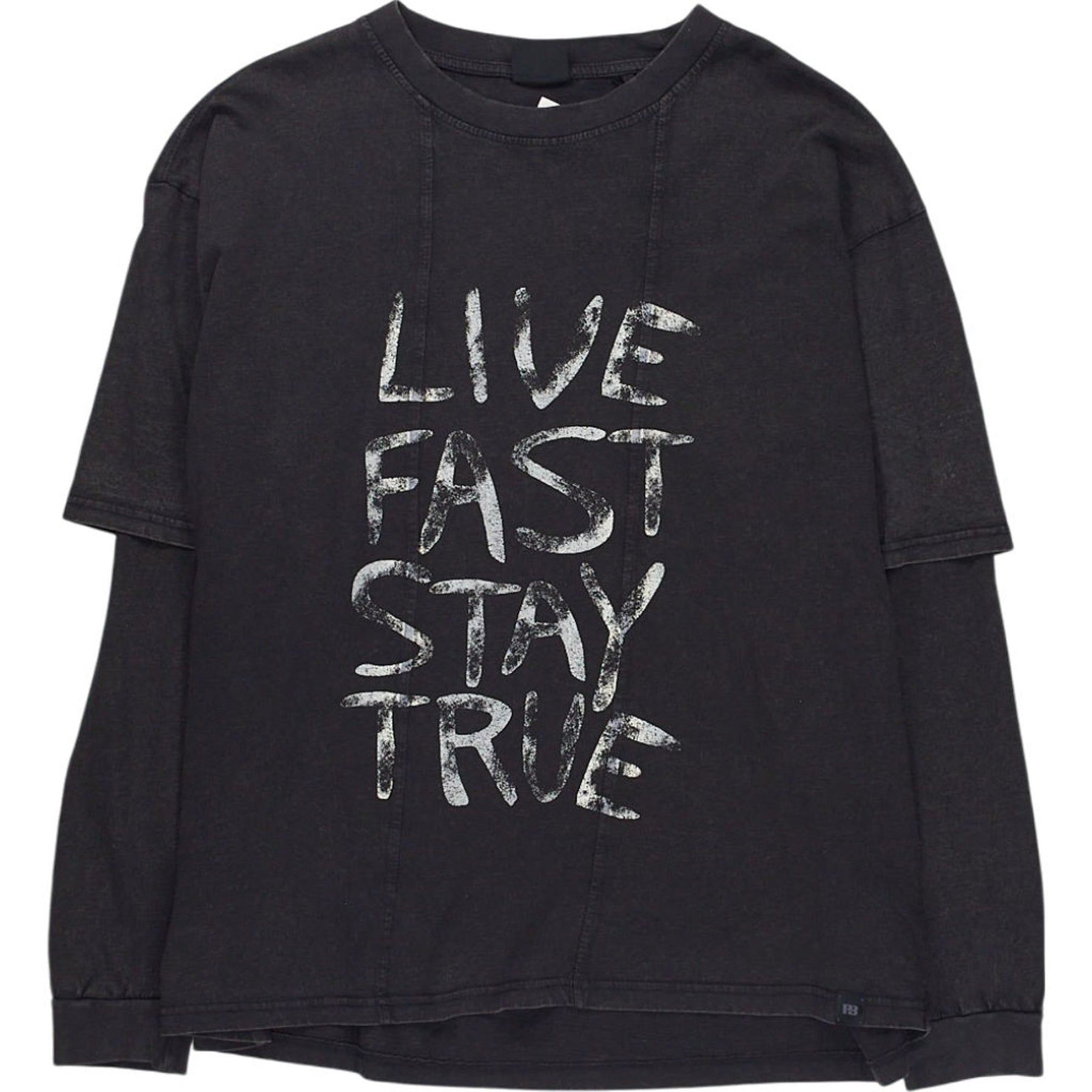Pull&Bear Black Long Sleeve T-Shirt
