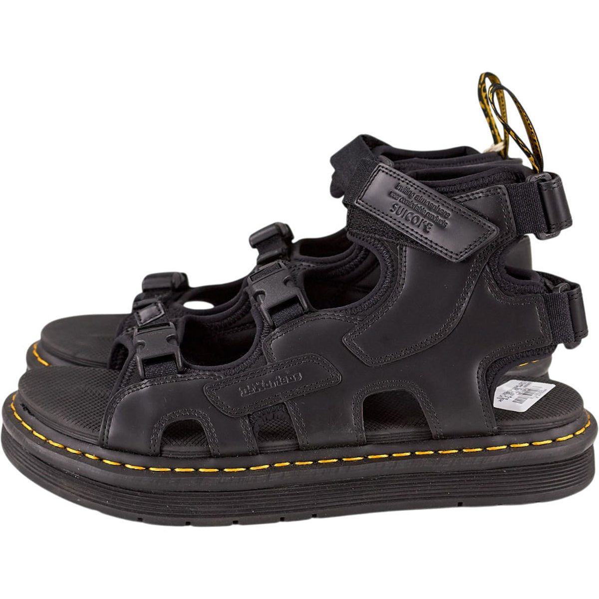 Suicoke x Dr. Martens Black Leather Sandals UK 10