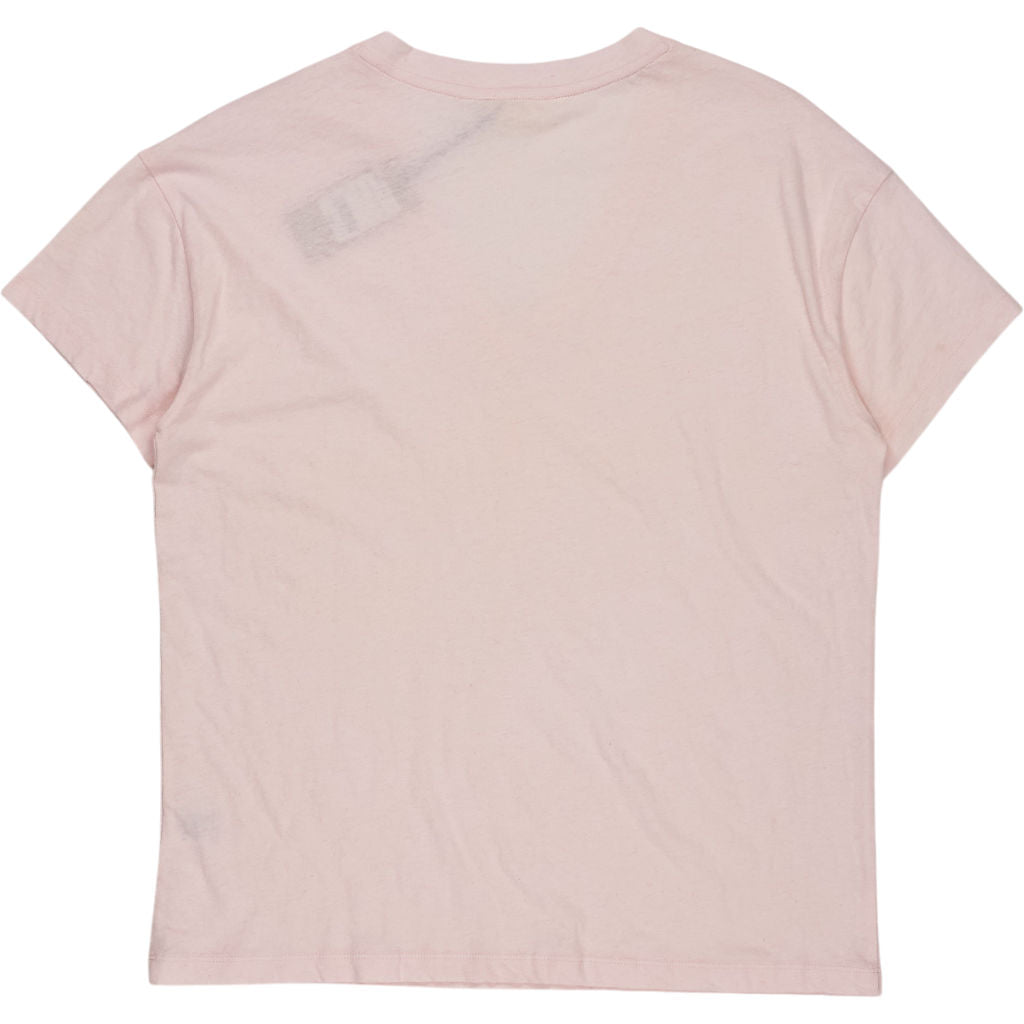 Hush Pink Linen Blend V-Neck T-Shirt