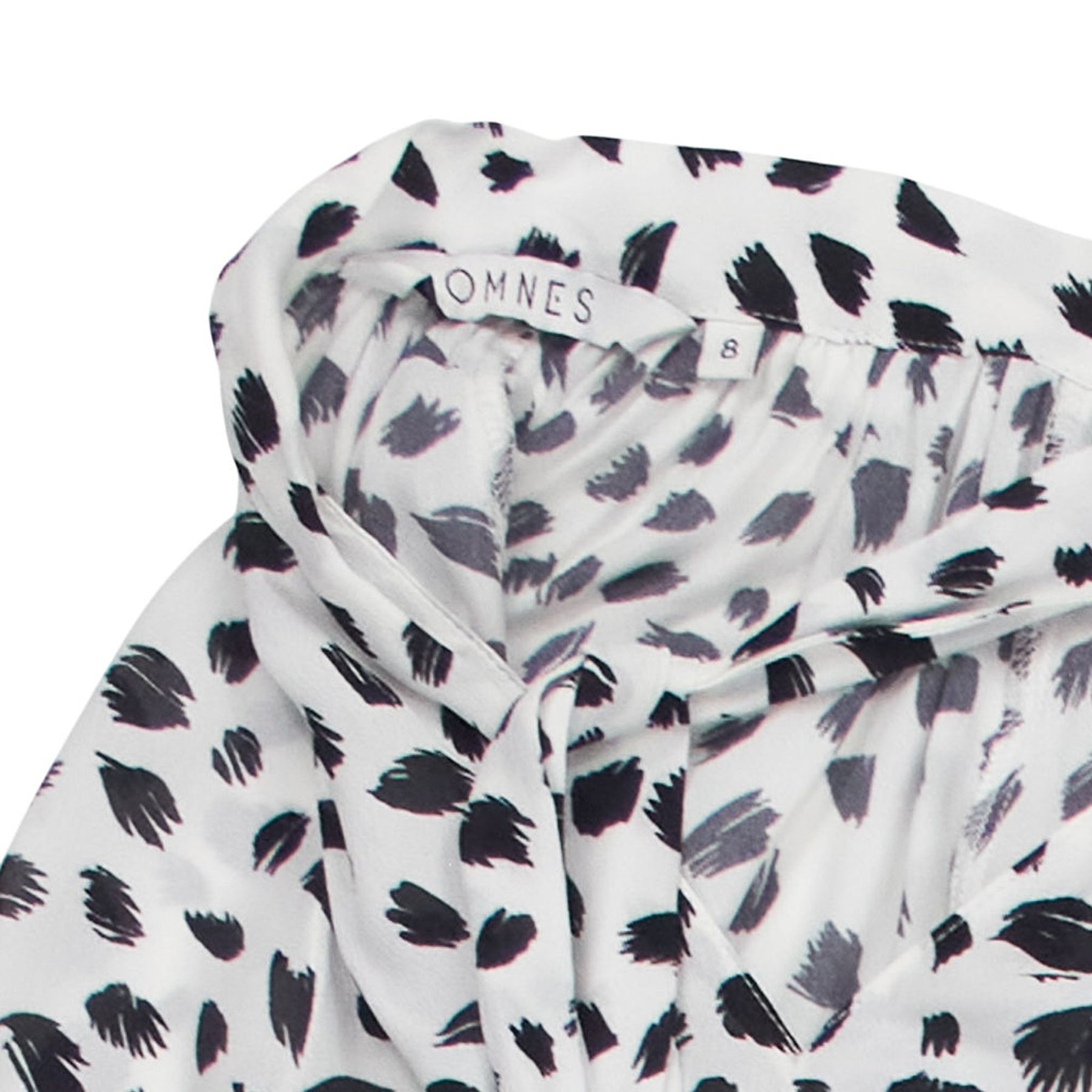 OMNES Black White Patterned Dress