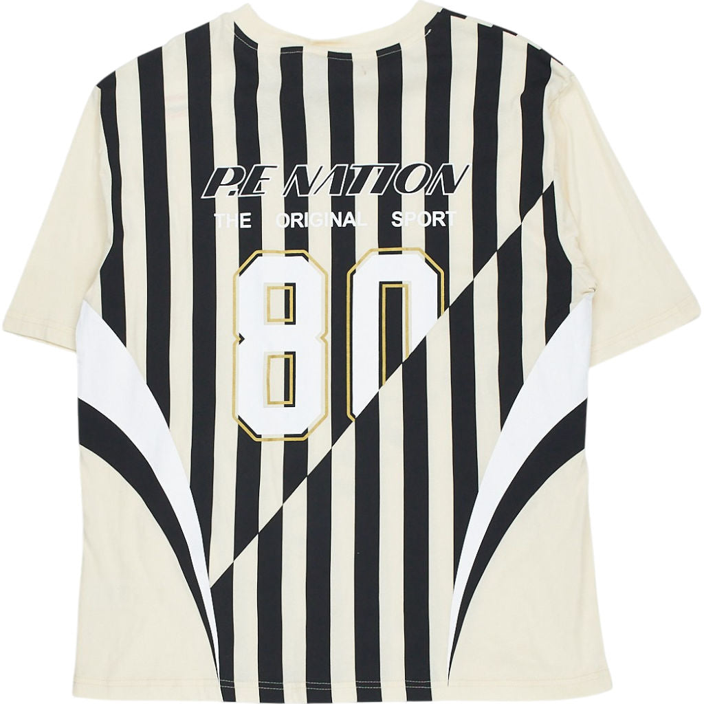 P.E Nation Ivory Black Short Sleeve Top