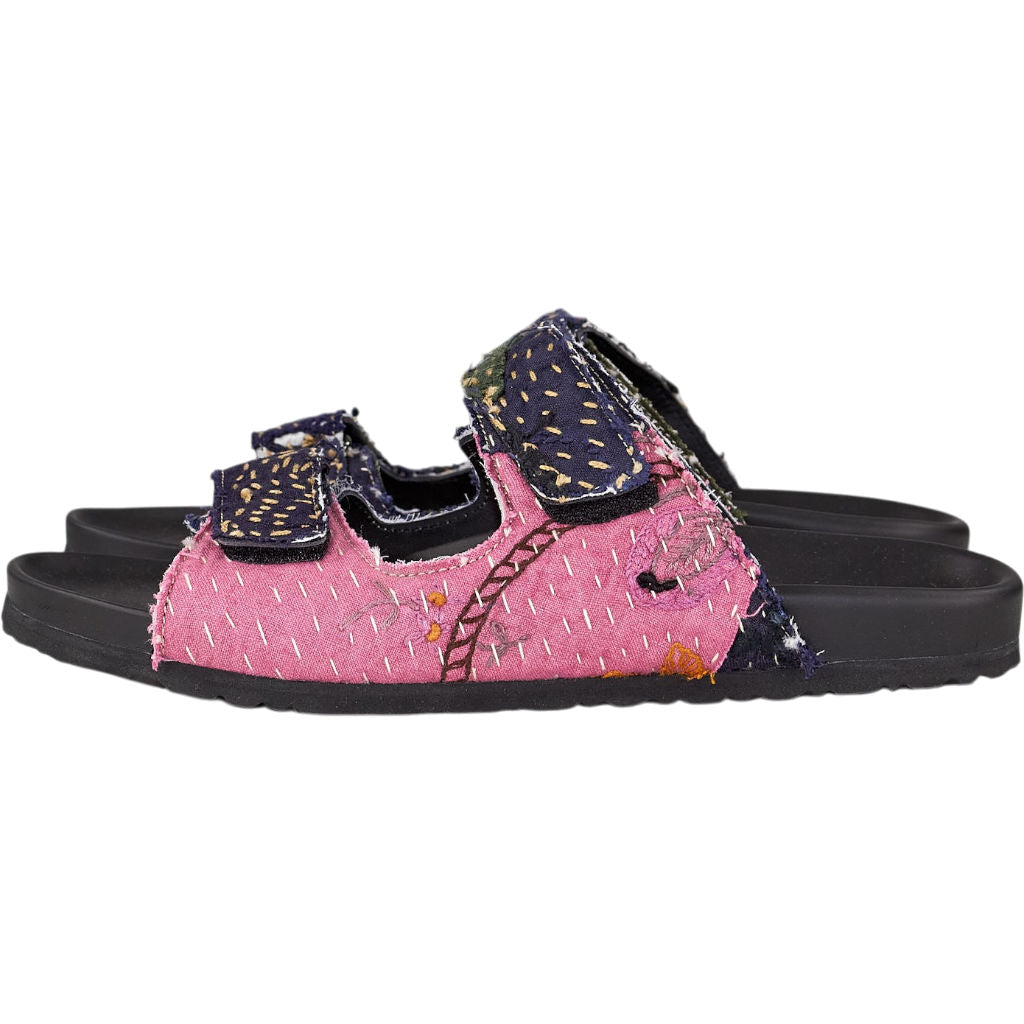 By Walid Multicolour Hanky Repatch Sandals