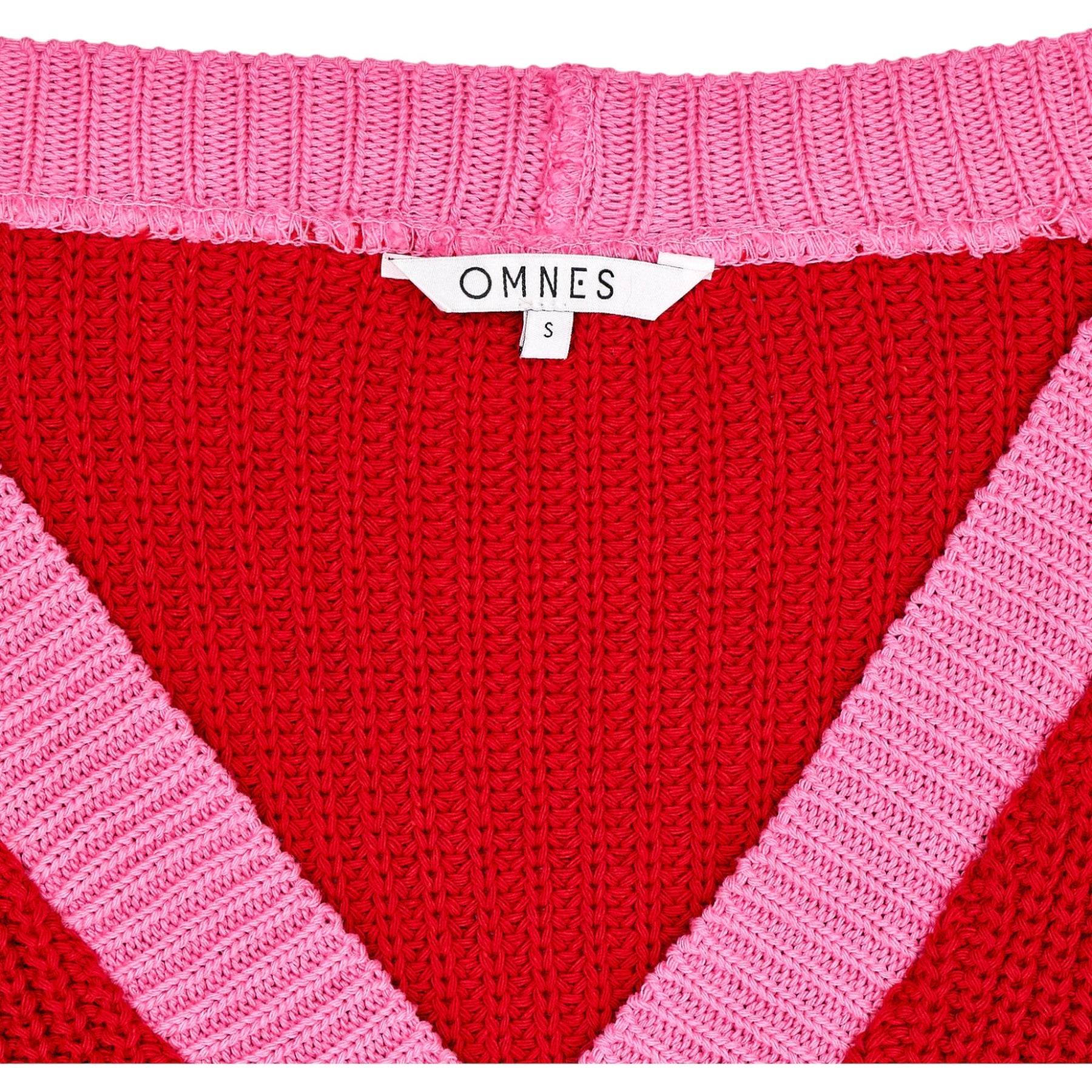 OMNES Red Pink Knit Cardigan