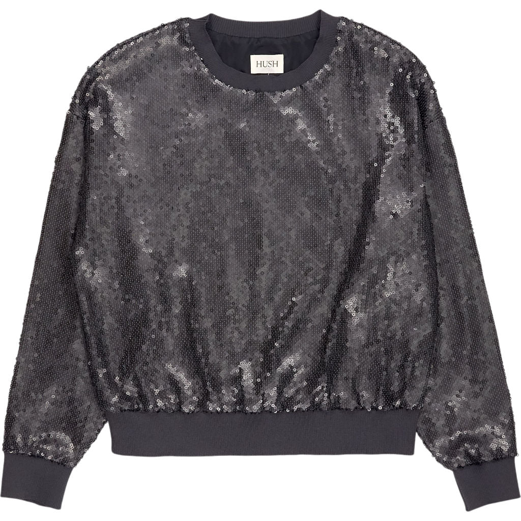 Hush Gunmetal Sadie Sequin Sweatshirt