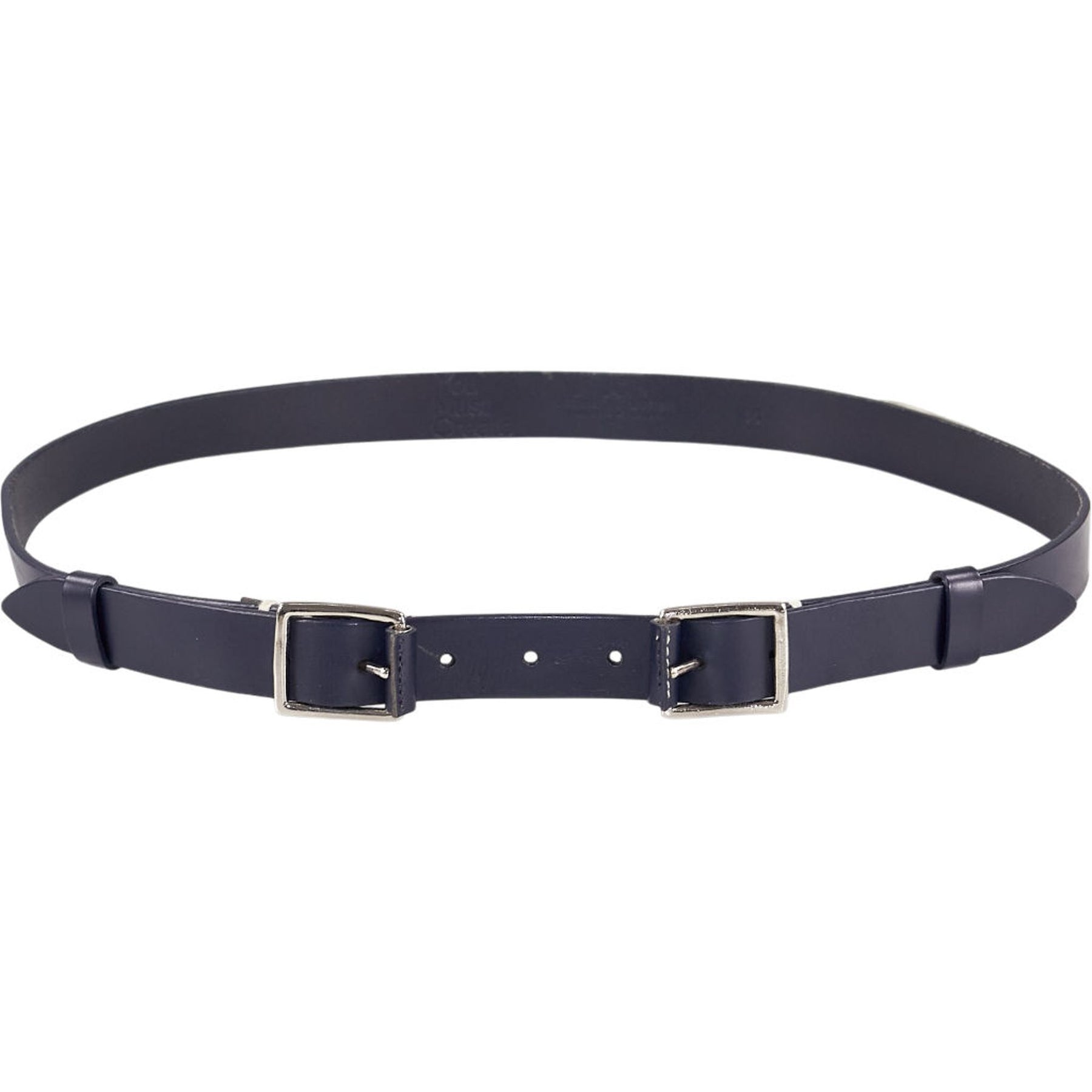 YMC Navy Leather Belt