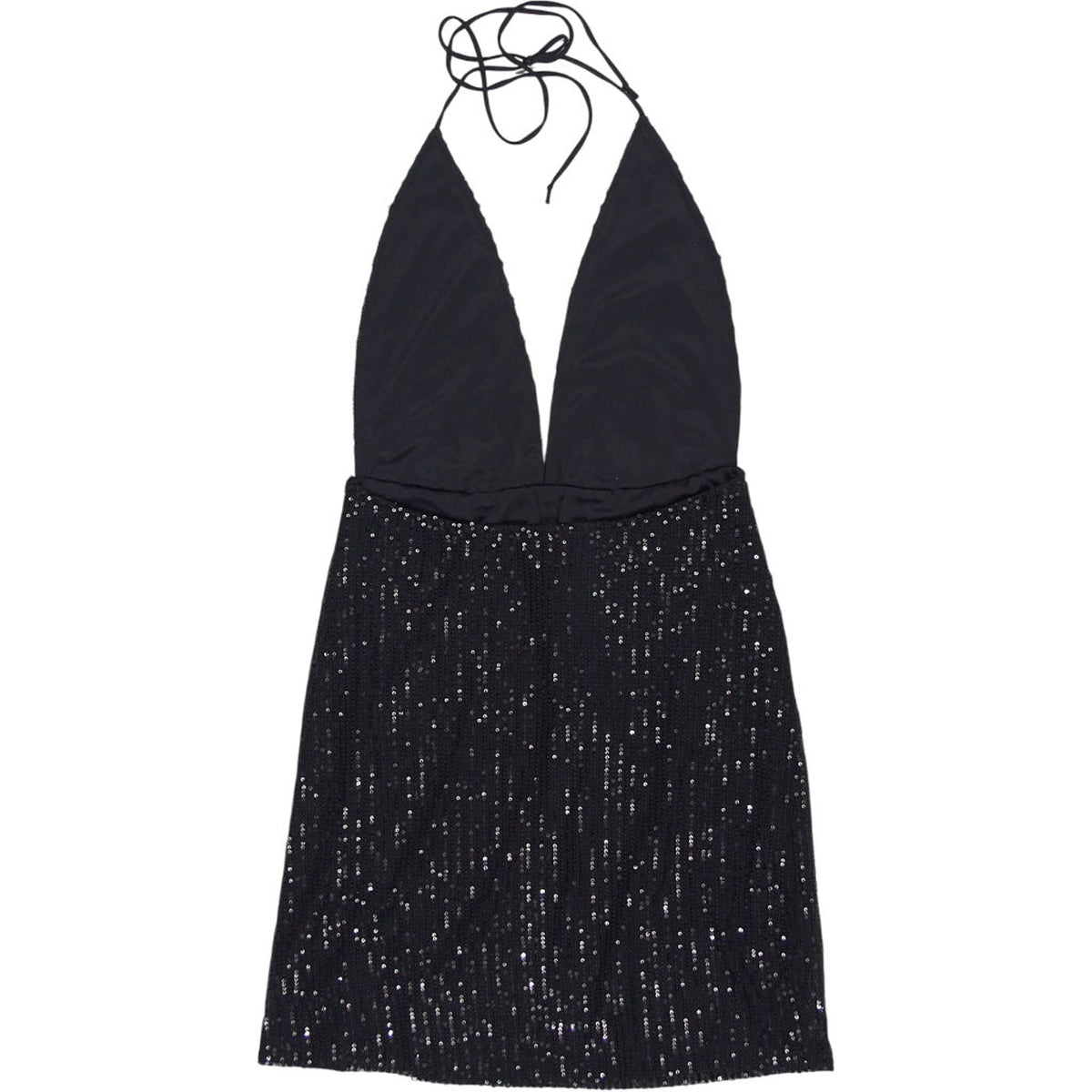Motel Black Sequin Strappy Dress