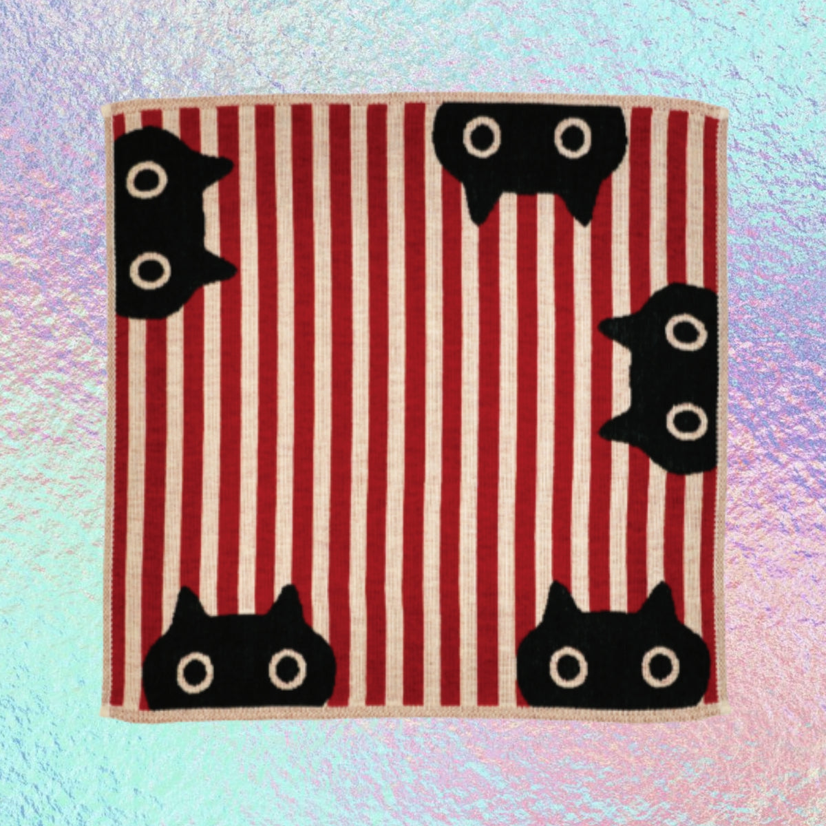 Luxury Gauze Mini Towel - Stripey Cats