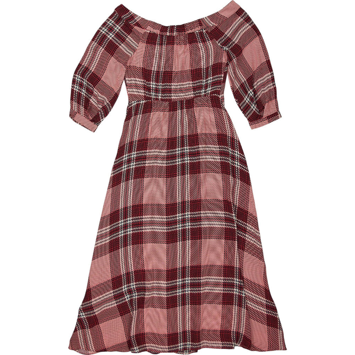 Whistles Pink Check Bardot Dress