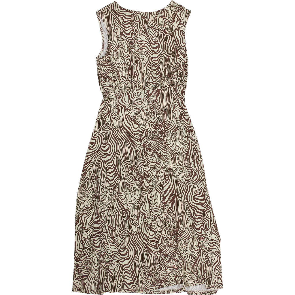 Rixo Brown Zebra Sleeveless Dress