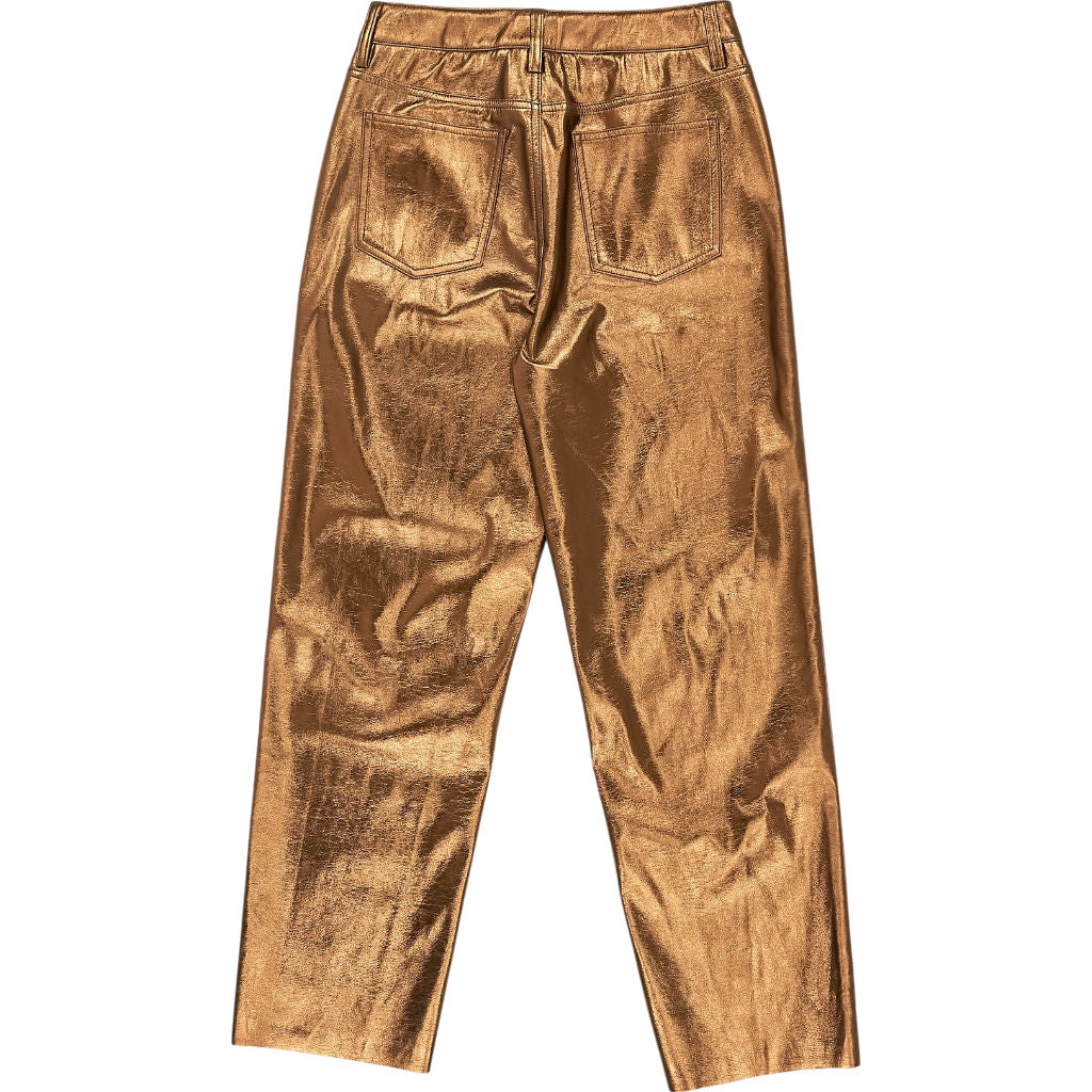 Wyse Gold Metallic Trousers UK 8